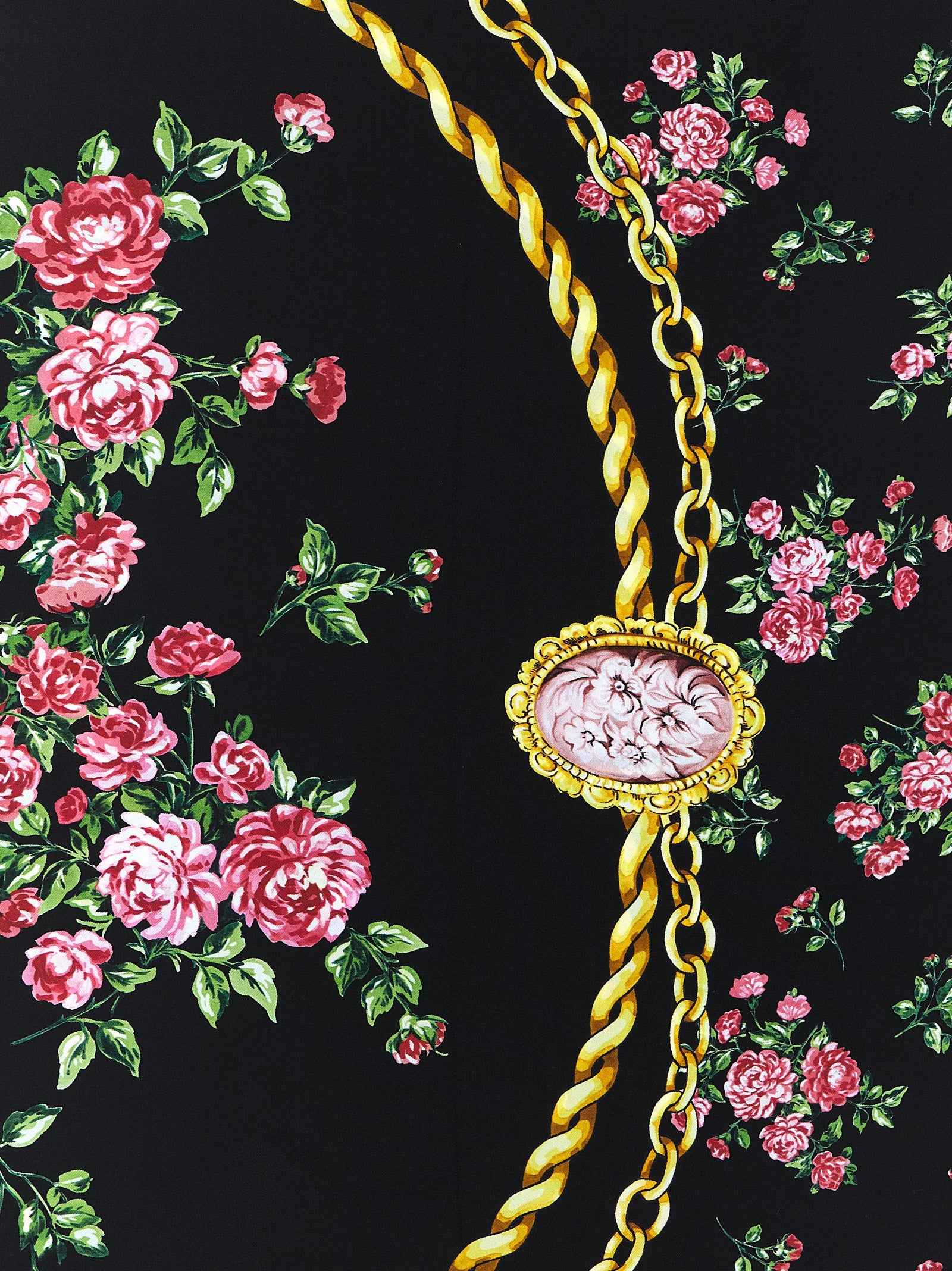 Dolce & Gabbana Black Silk Scarf