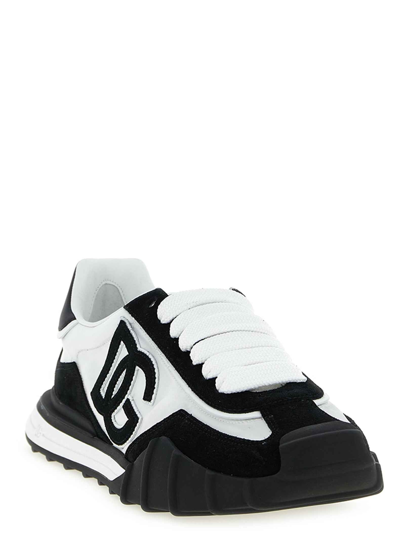 Dolce & Gabbana Bicolor Polyamide Athletic Sneakers