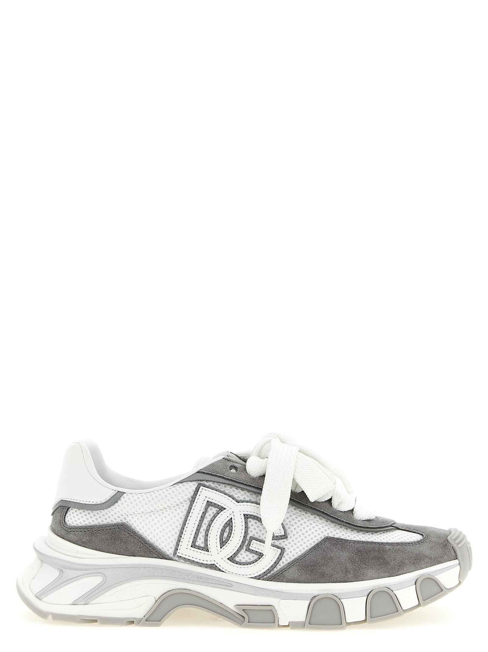 Dolce & Gabbana Gray Polyester Athletic Sneakers