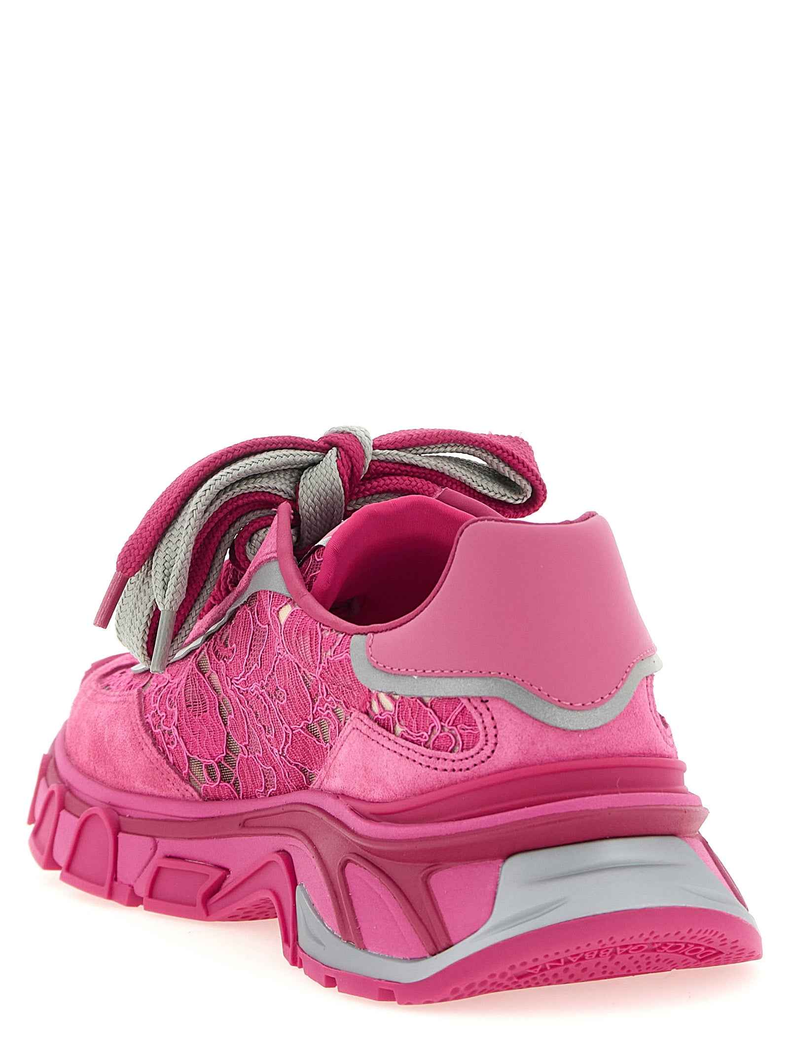 Dolce & Gabbana Fuchsia Polyamide Athletic Sneakers