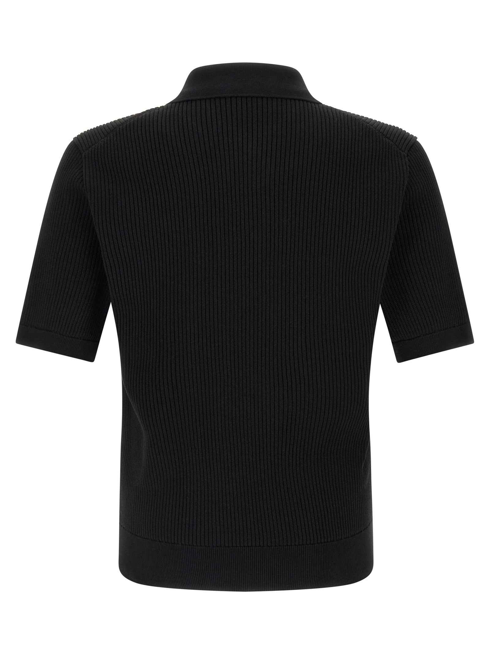 Dolce & Gabbana Black Cotton Polo Shirt