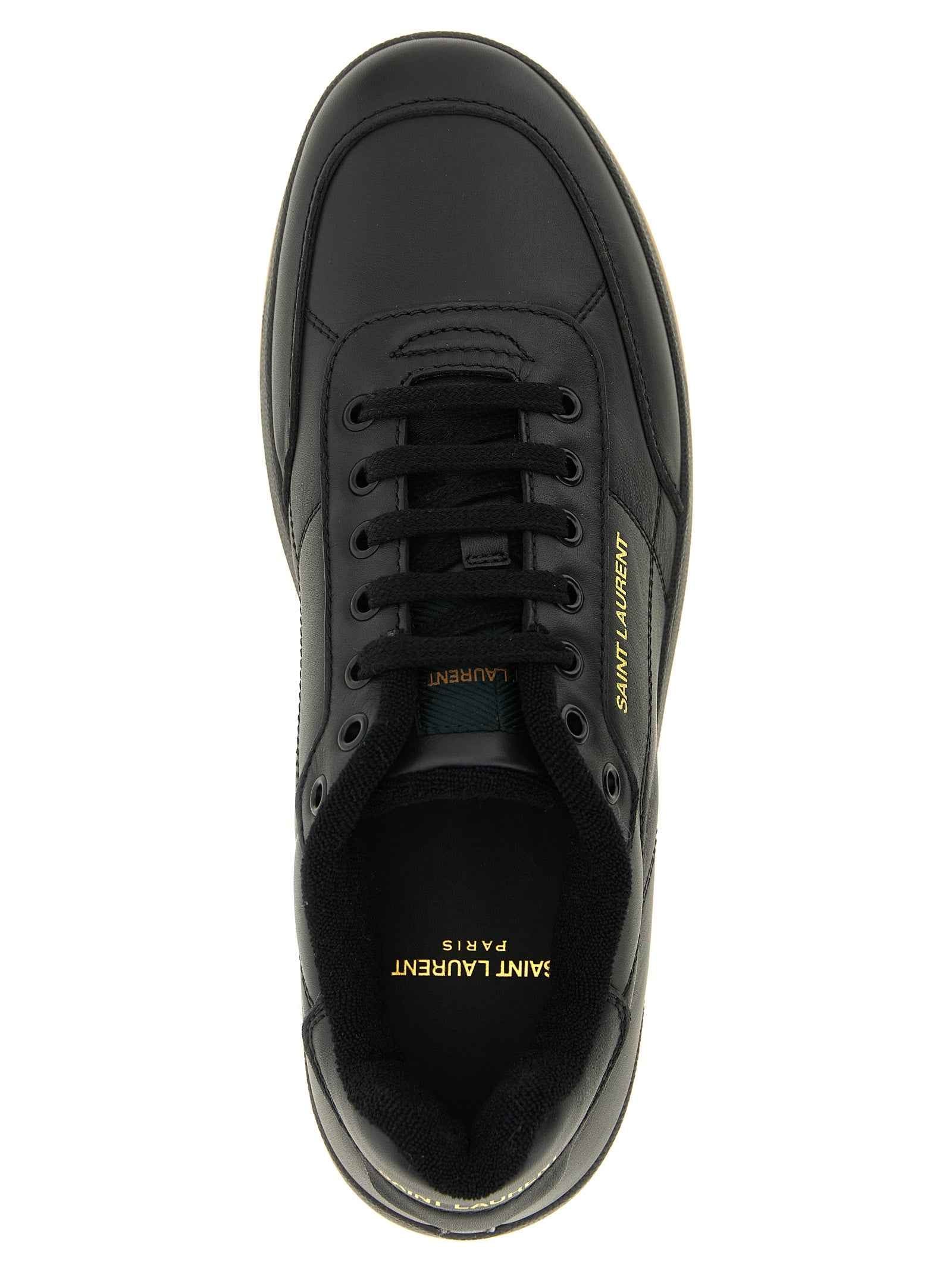 Saint Laurent Black Calfskin Low Top Sneakers