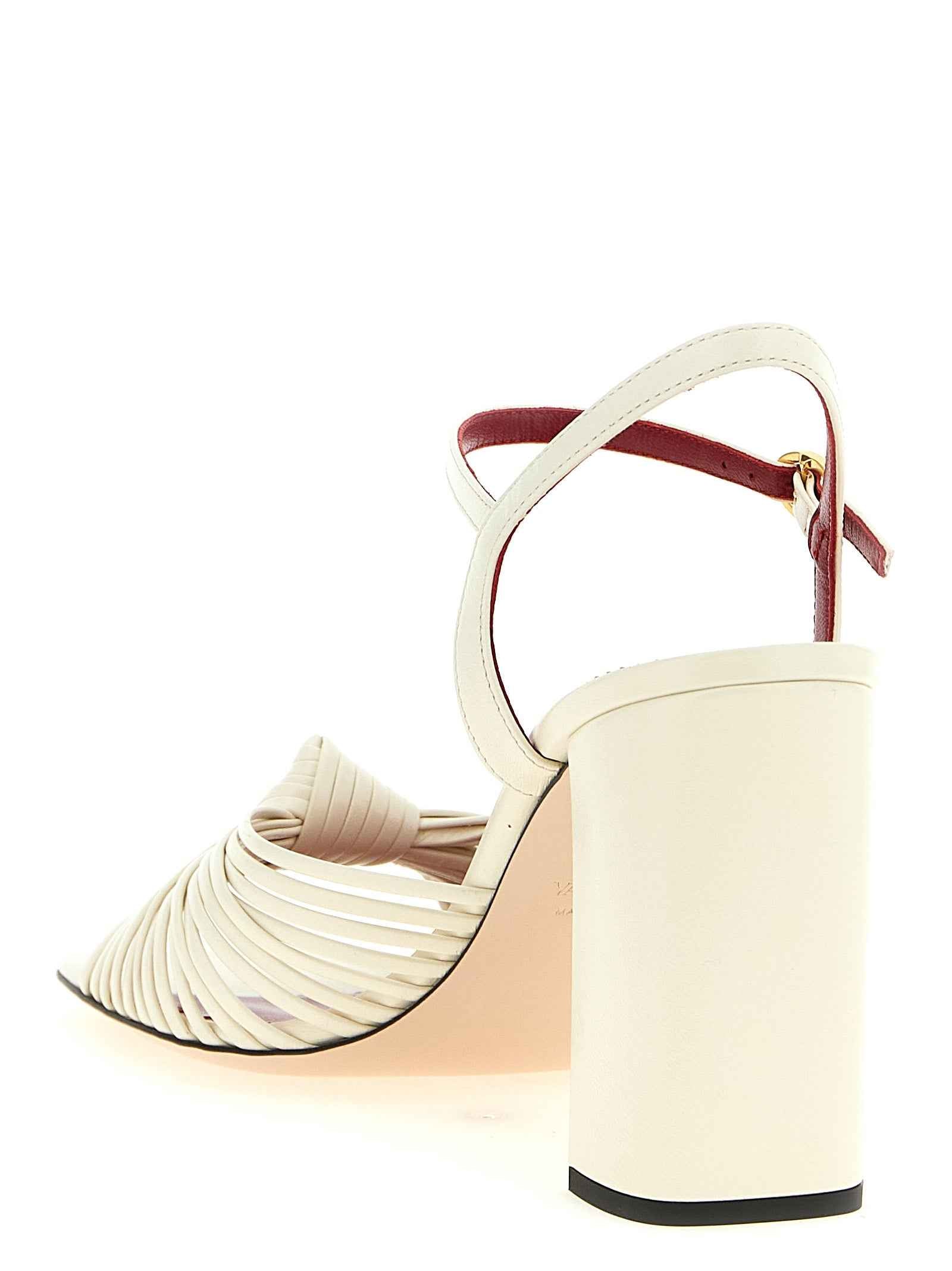 Valentino Garavani White Goatskin Stiletto Heel Sandals