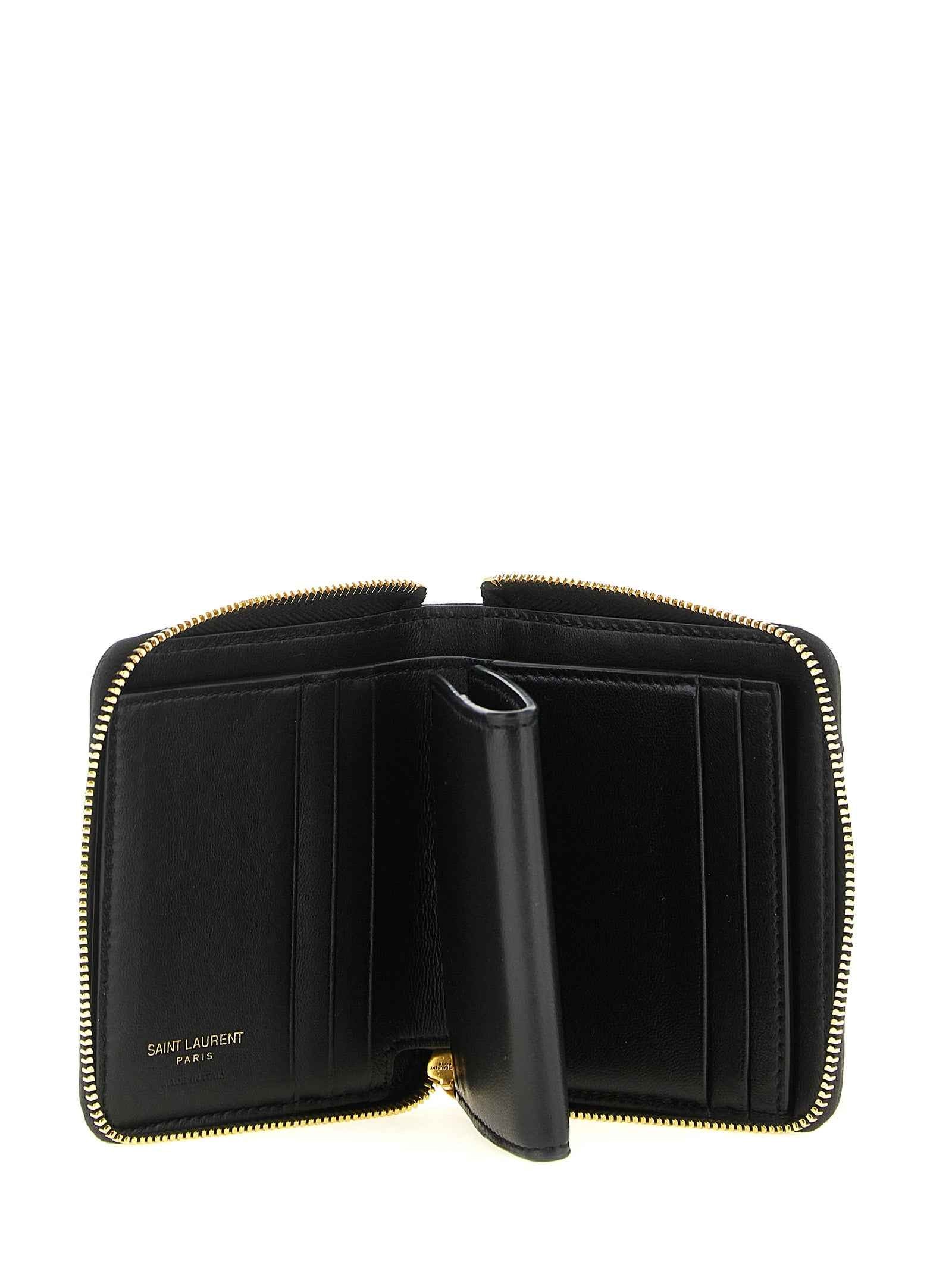Saint Laurent Black Lamb Leather Cardholder