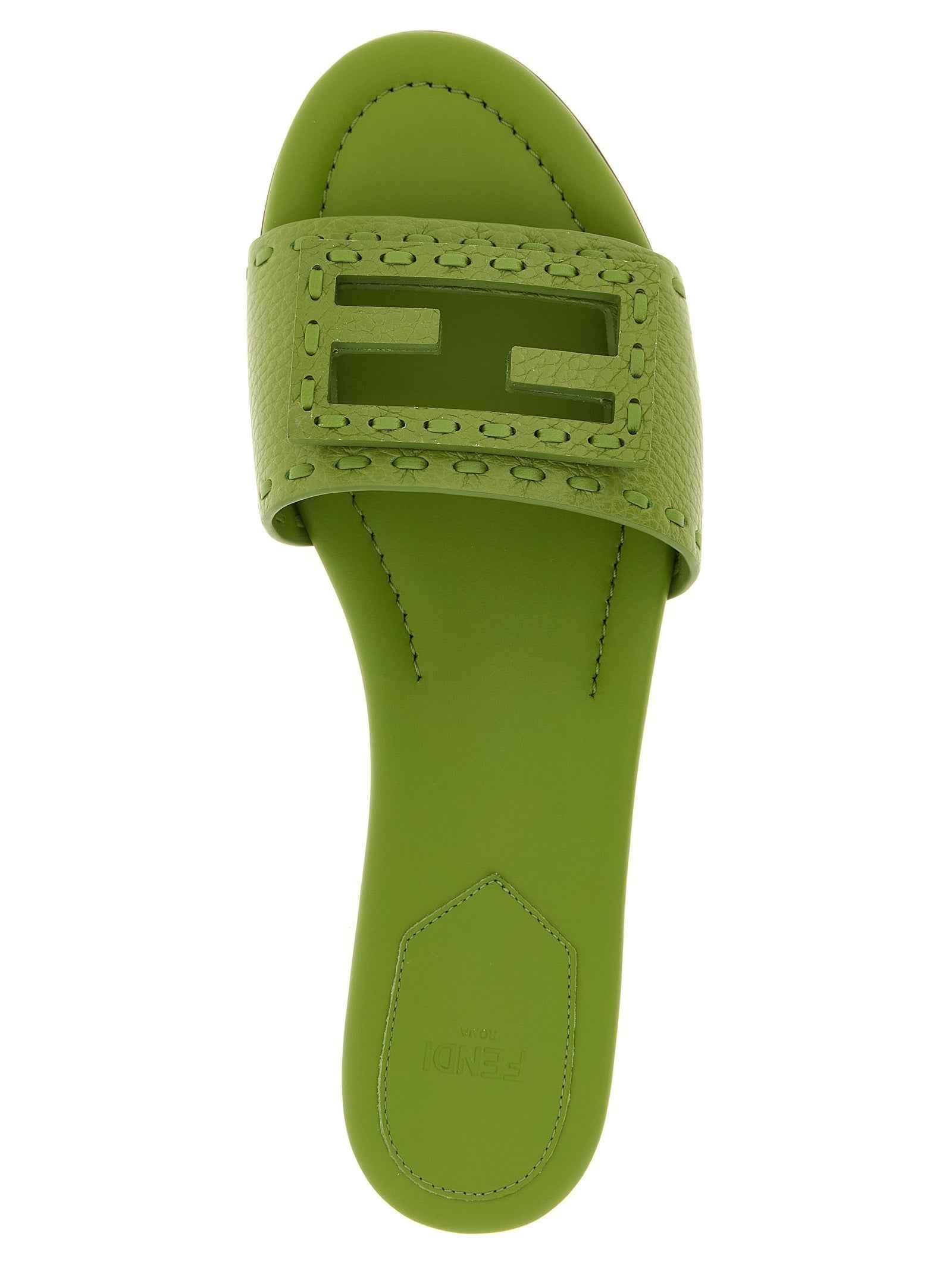 Fendi Bicolor Calfskin Slides