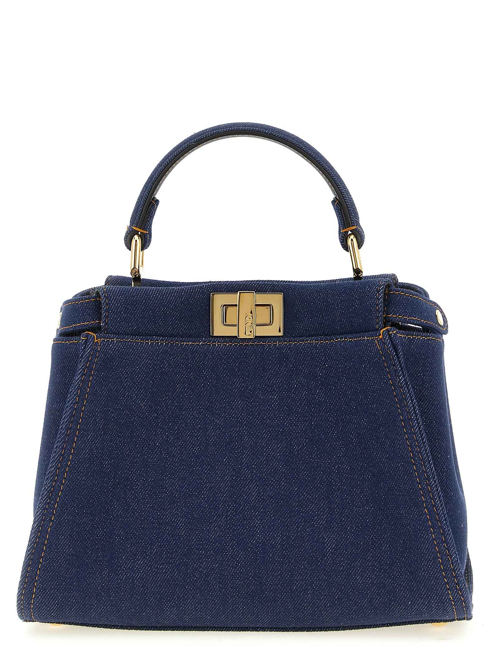 Fendi Blue Cotton Handbag