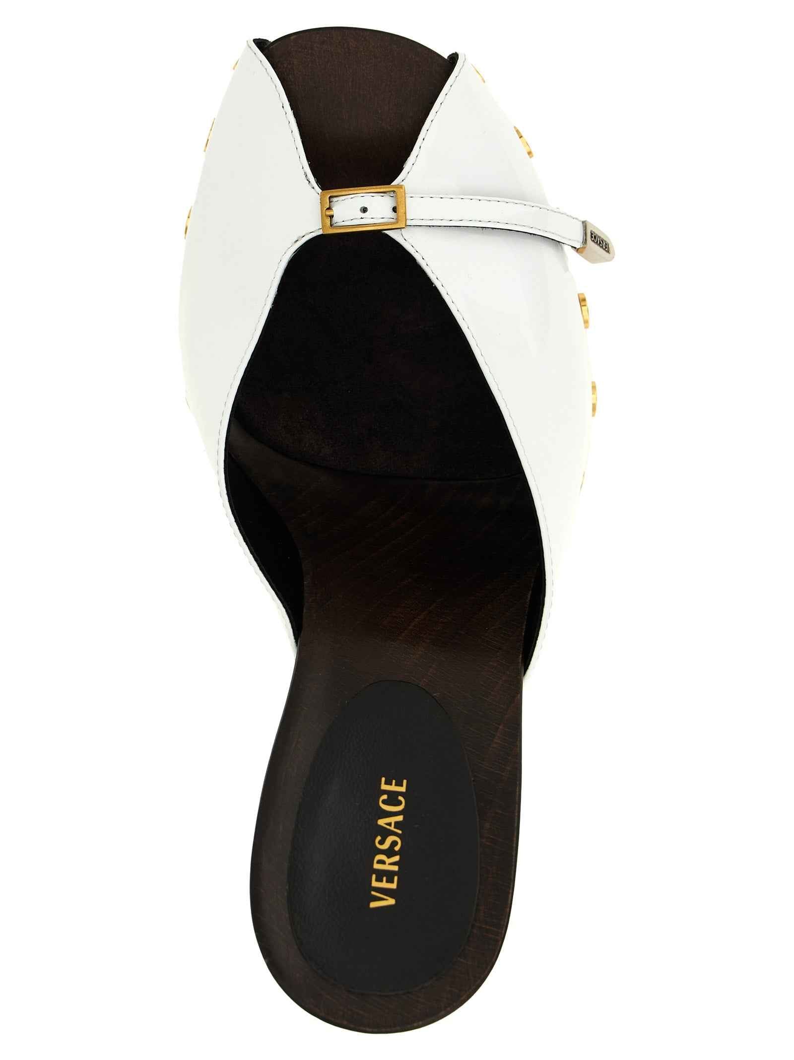 Versace Bicolor Calfskin High Heel Pumps