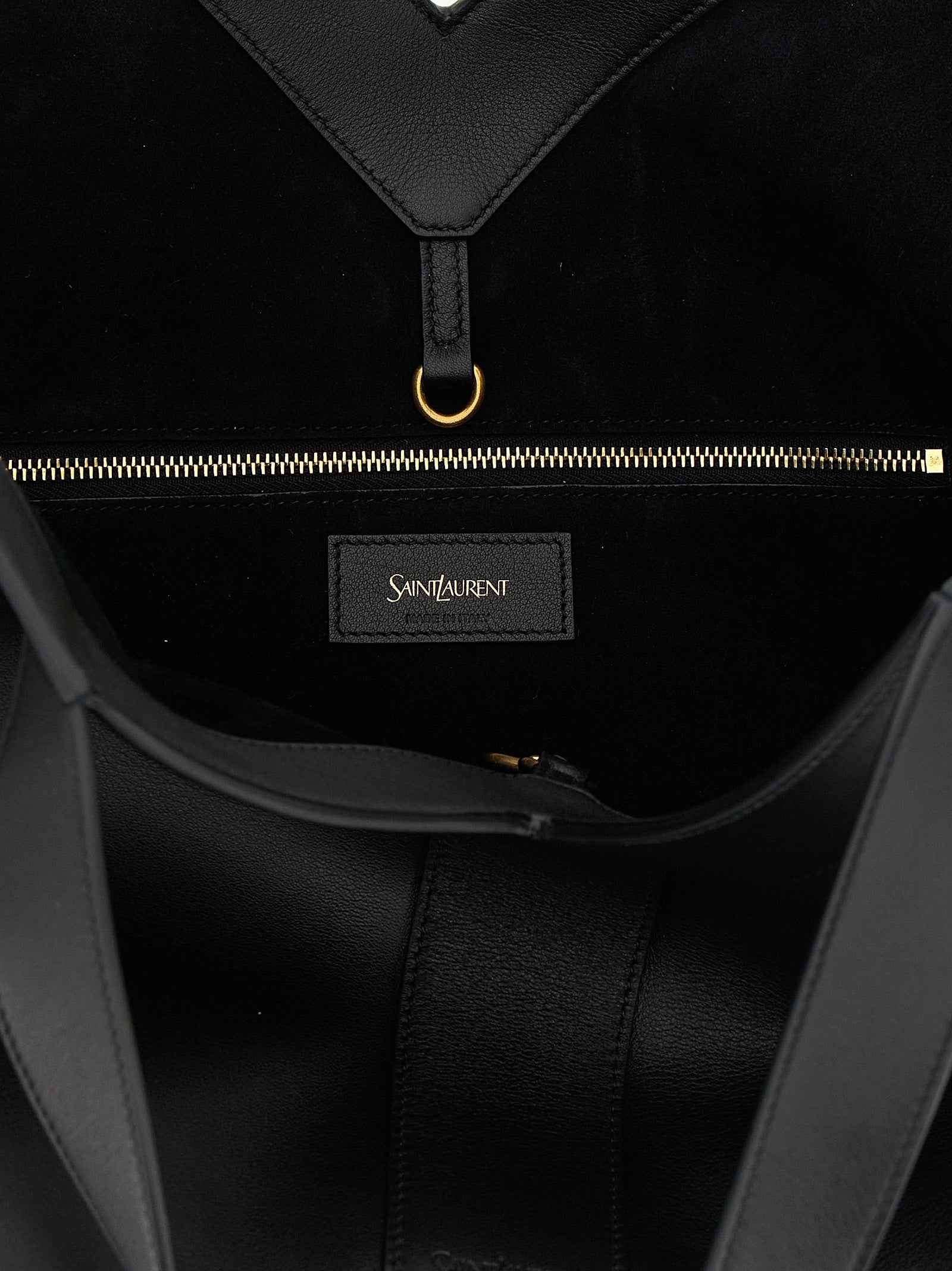 Saint Laurent Black Calfskin Tote Bag