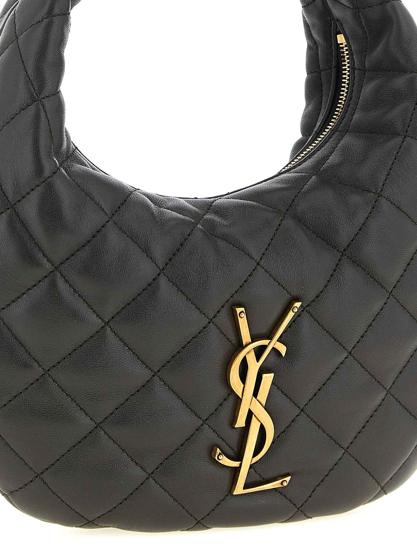 Saint Laurent Brown Lamb Leather Handbag