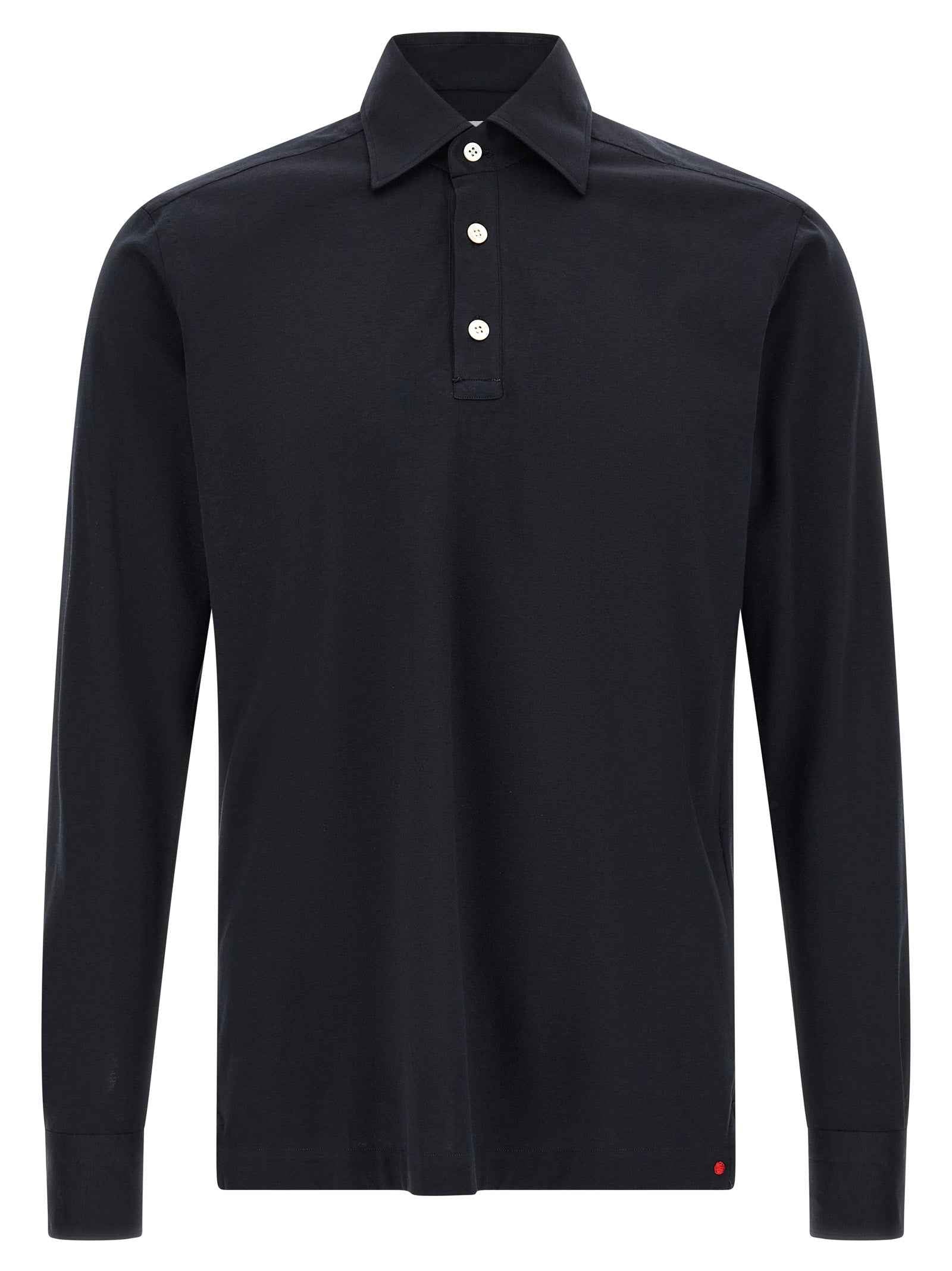 Kiton Blue Cotton Polo Shirt