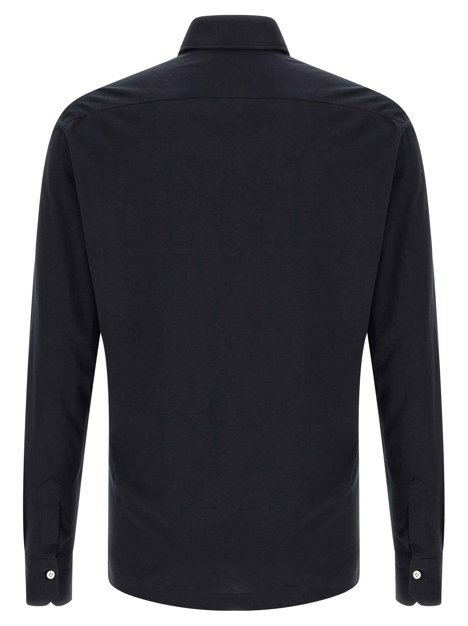 Kiton Blue Cotton Polo Shirt
