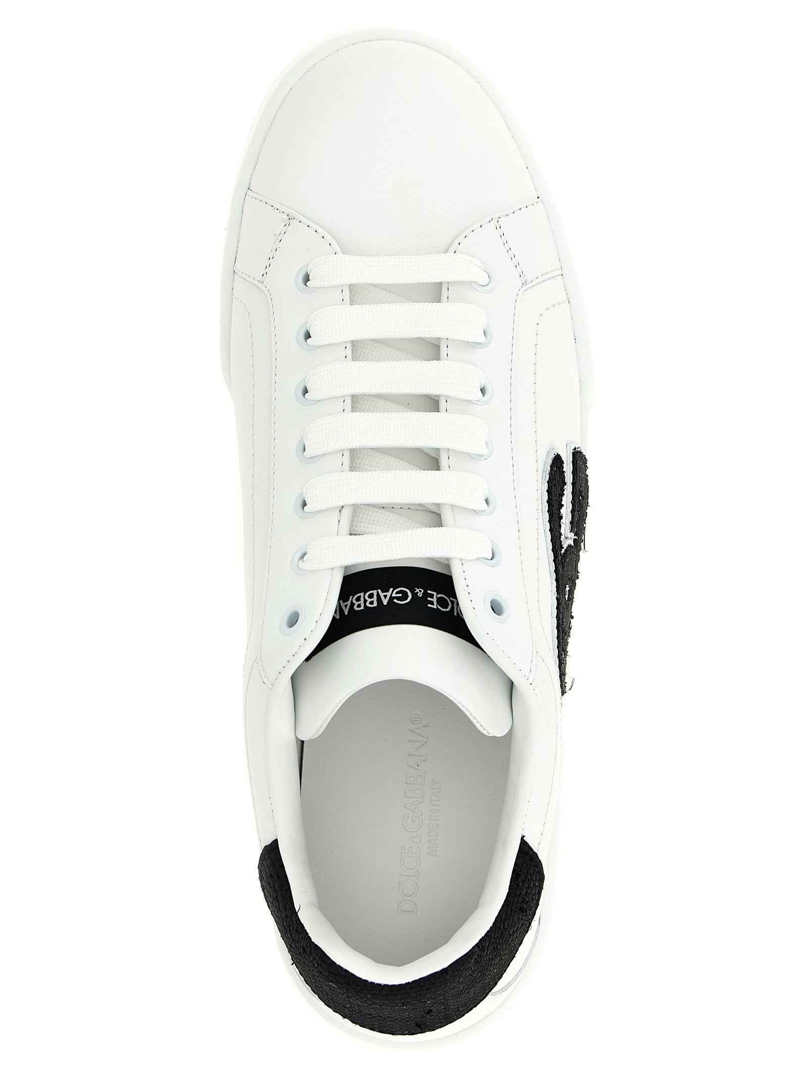 Dolce & Gabbana Bicolor Calfskin Low Top Sneakers