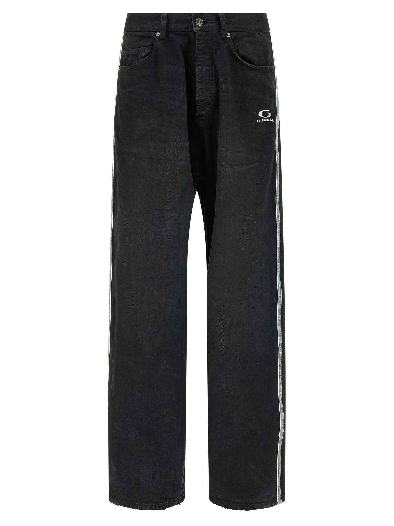 Balenciaga Black Cotton Flared Jeans