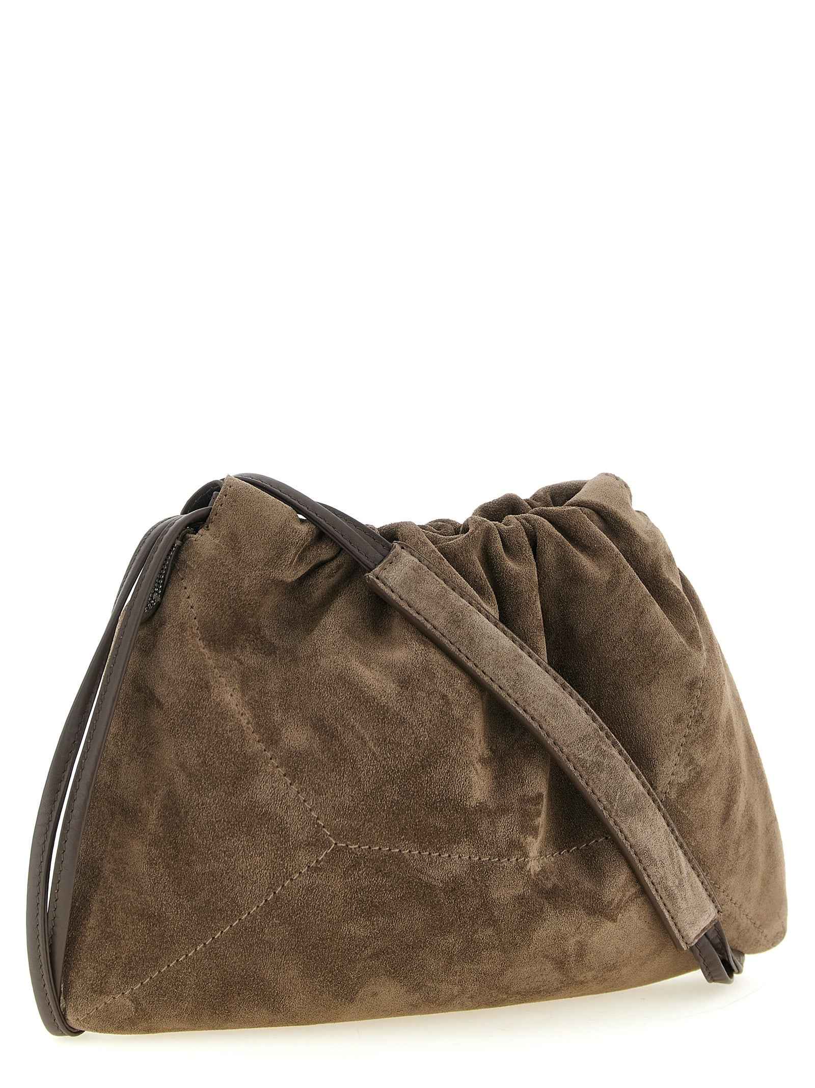 Brunello Cucinelli Brown Calfskin Clutch Bag