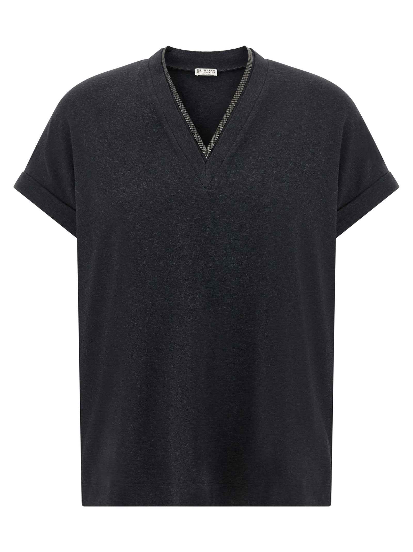 Brunello Cucinelli Gray Cotton T-Shirt