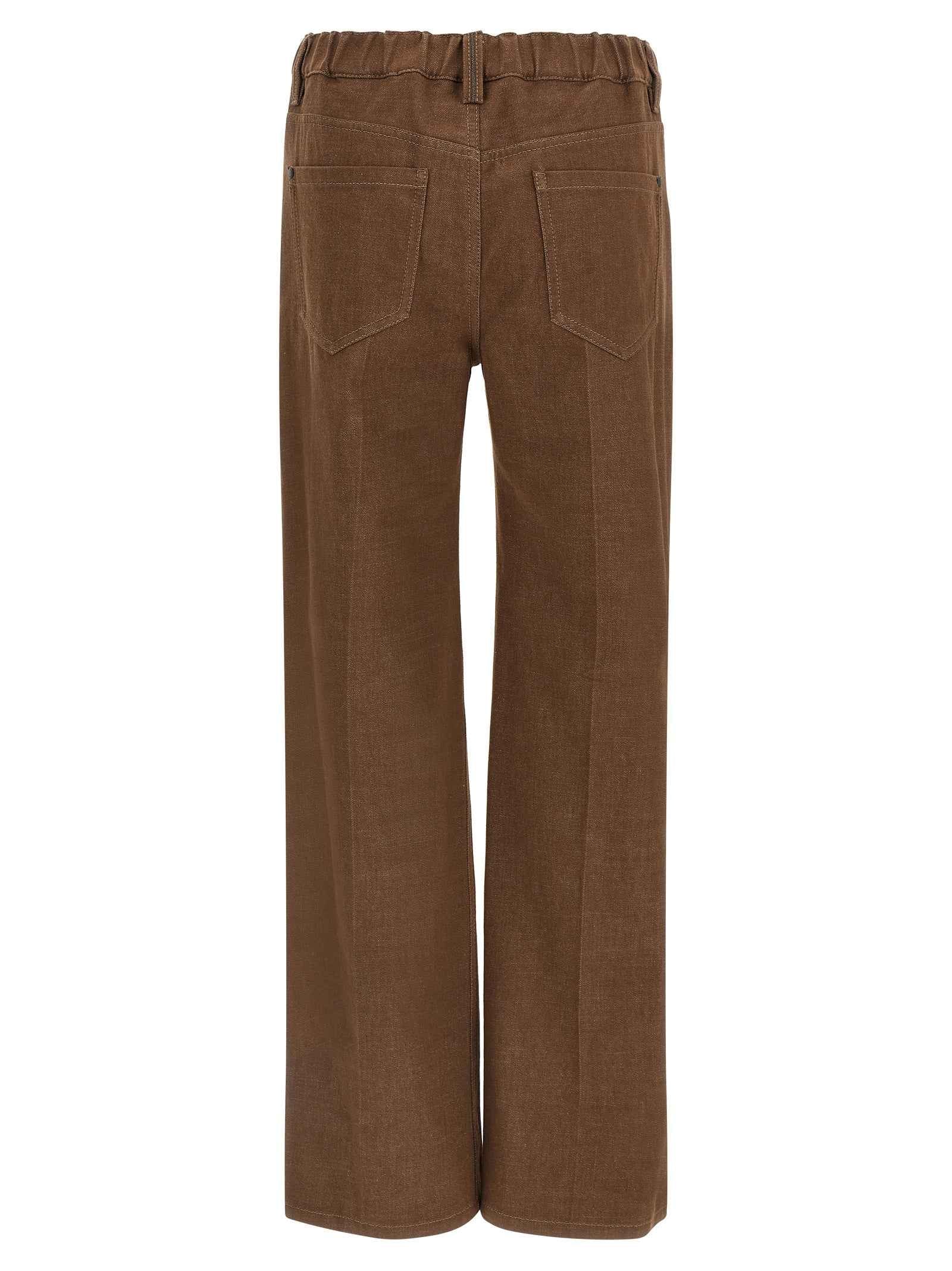 Brunello Cucinelli Brown Cotton Jeans Denim