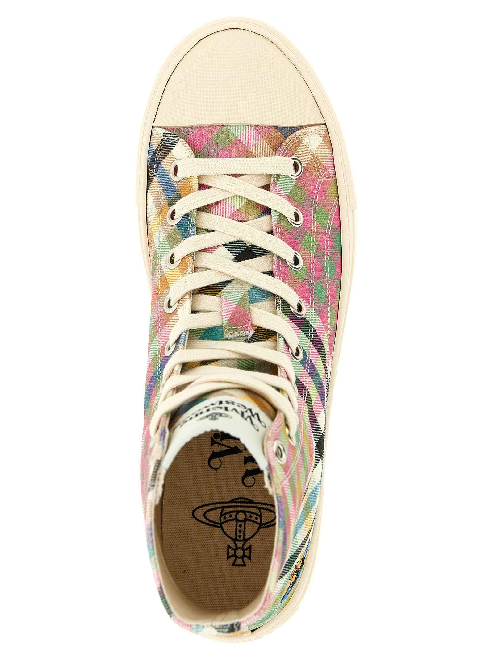 Vivienne Westwood Multicolor Cotton High Top Sneakers
