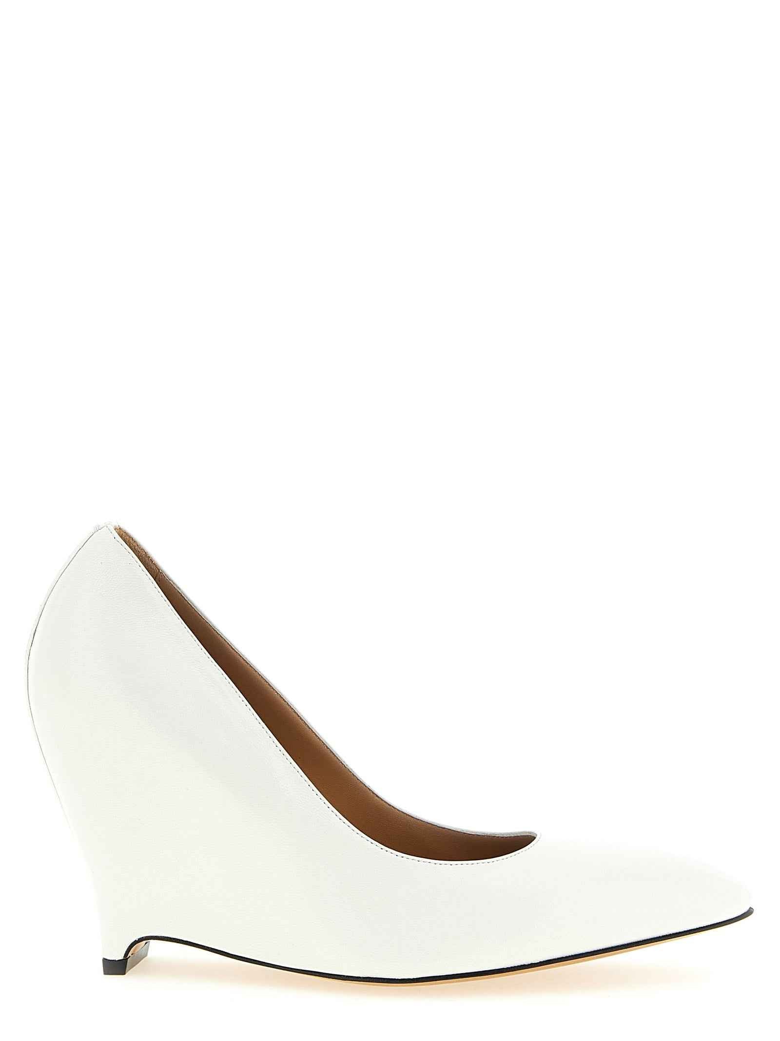 Maison Margiela White Lambskin High Heel Pumps
