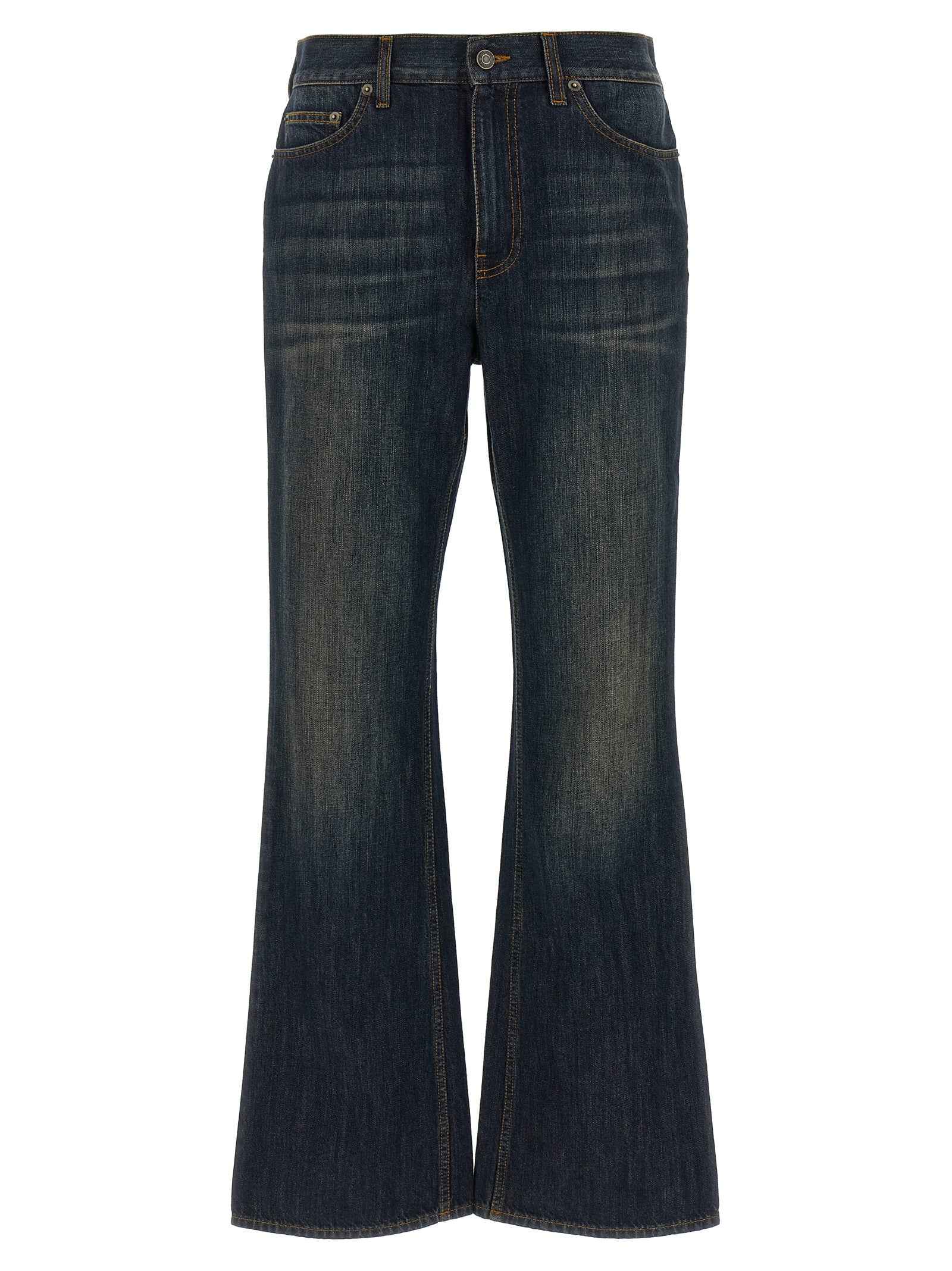 Burberry Blue Cotton Flared Jeans