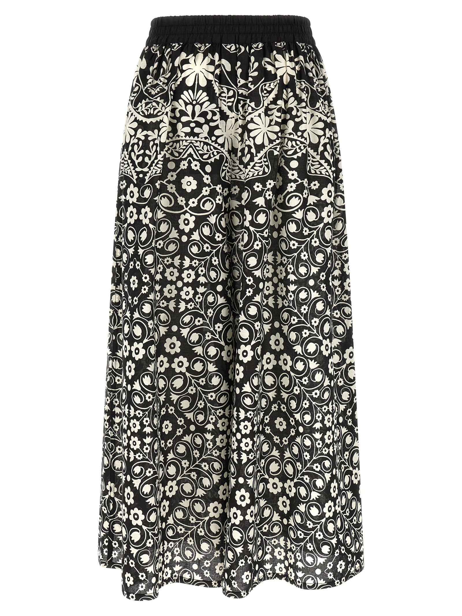 Max Mara Bicolor Cotton Flared Pants