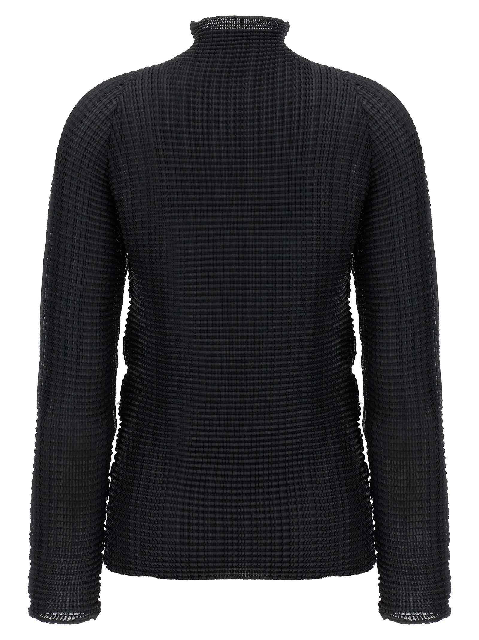 Issey Miyake Black Polyester Cardigan