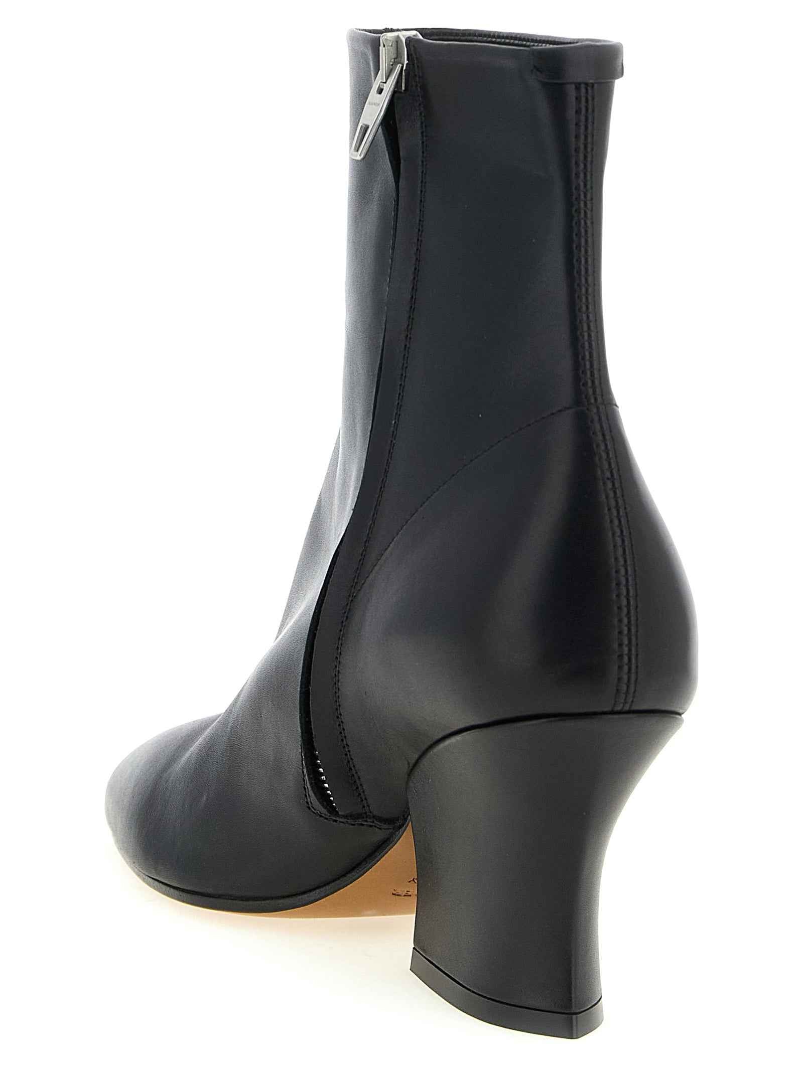 Jil Sander Black Calfskin Ankle Boots