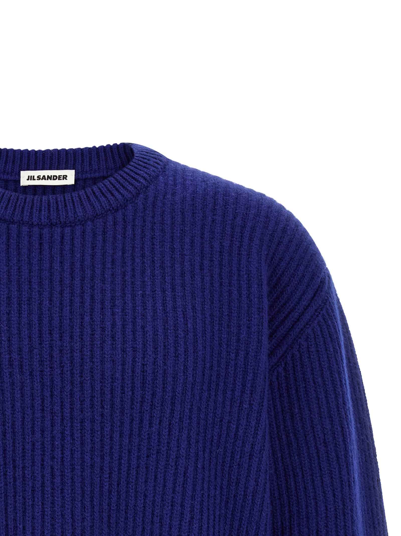 Jil Sander Blue Wool Cardigan