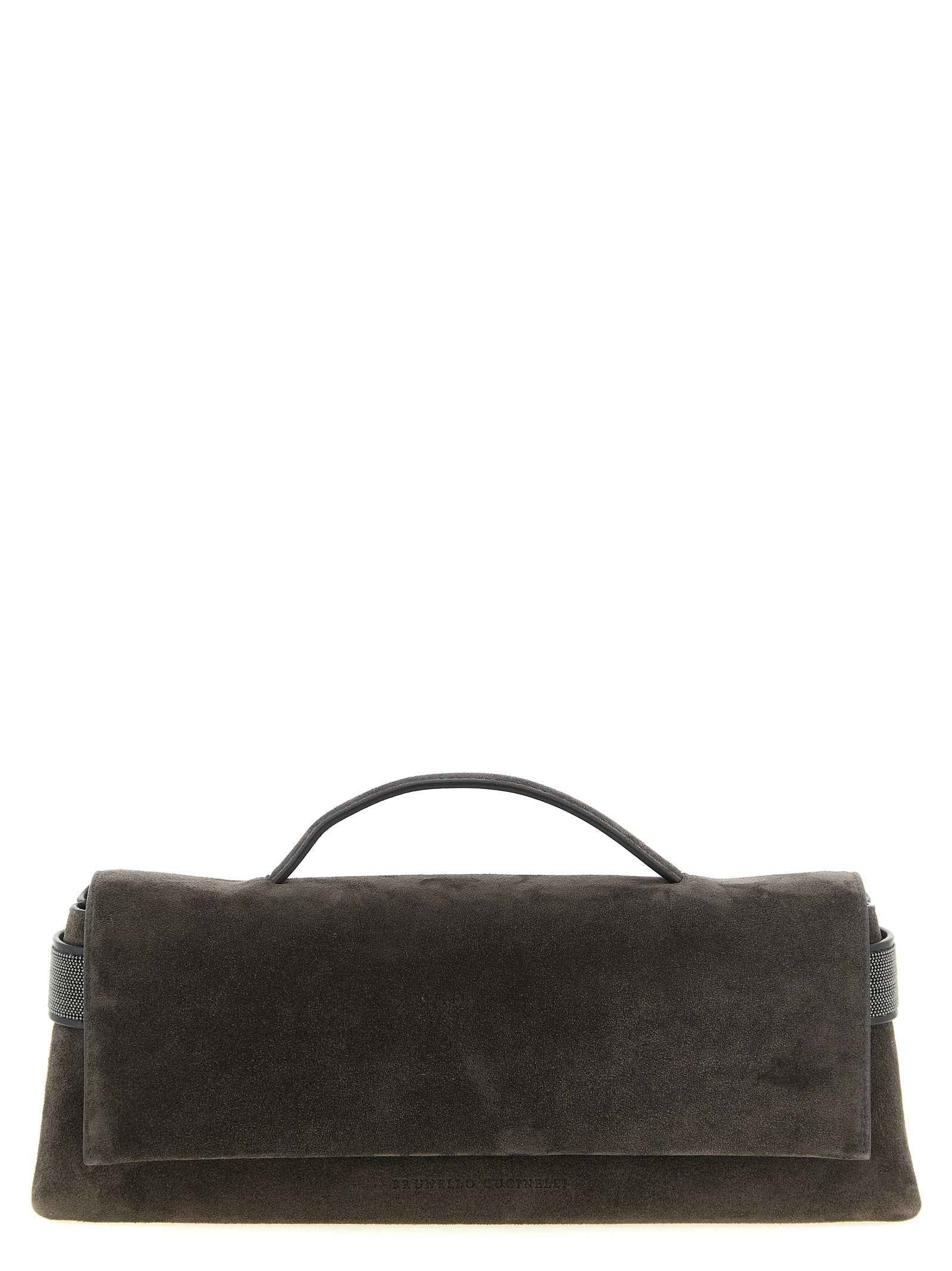 Brunello Cucinelli Brown Calfskin Clutch Bag