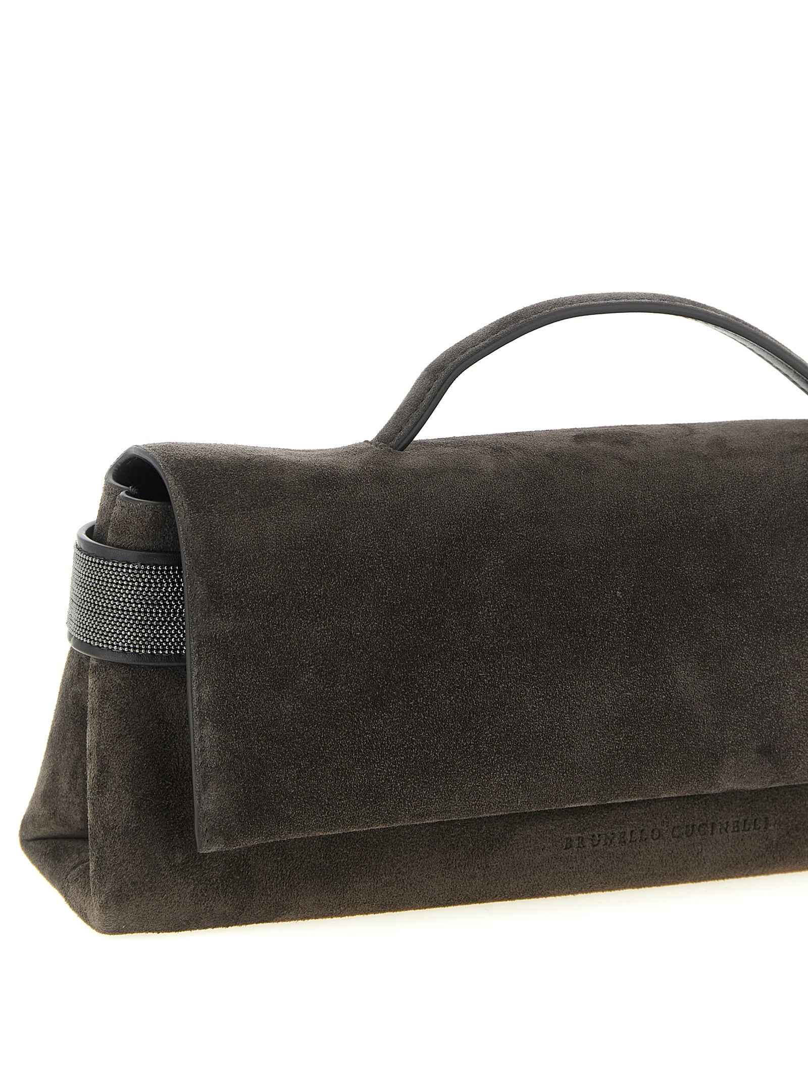 Brunello Cucinelli Brown Calfskin Clutch Bag