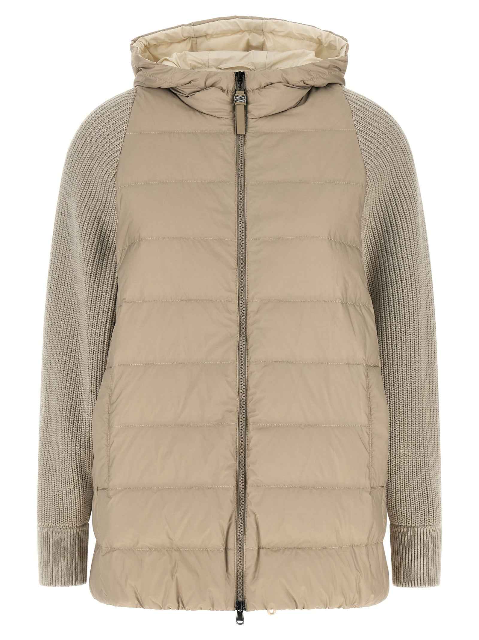 Brunello Cucinelli Beige Polyester Full-Length Jacket