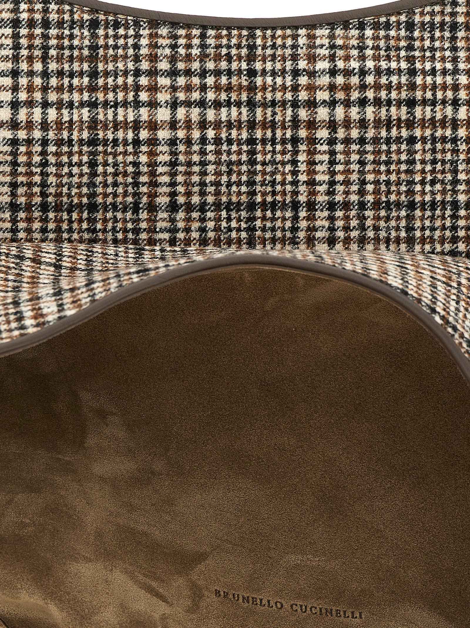 Brunello Cucinelli Brown Alpaca Leather Tote Bag