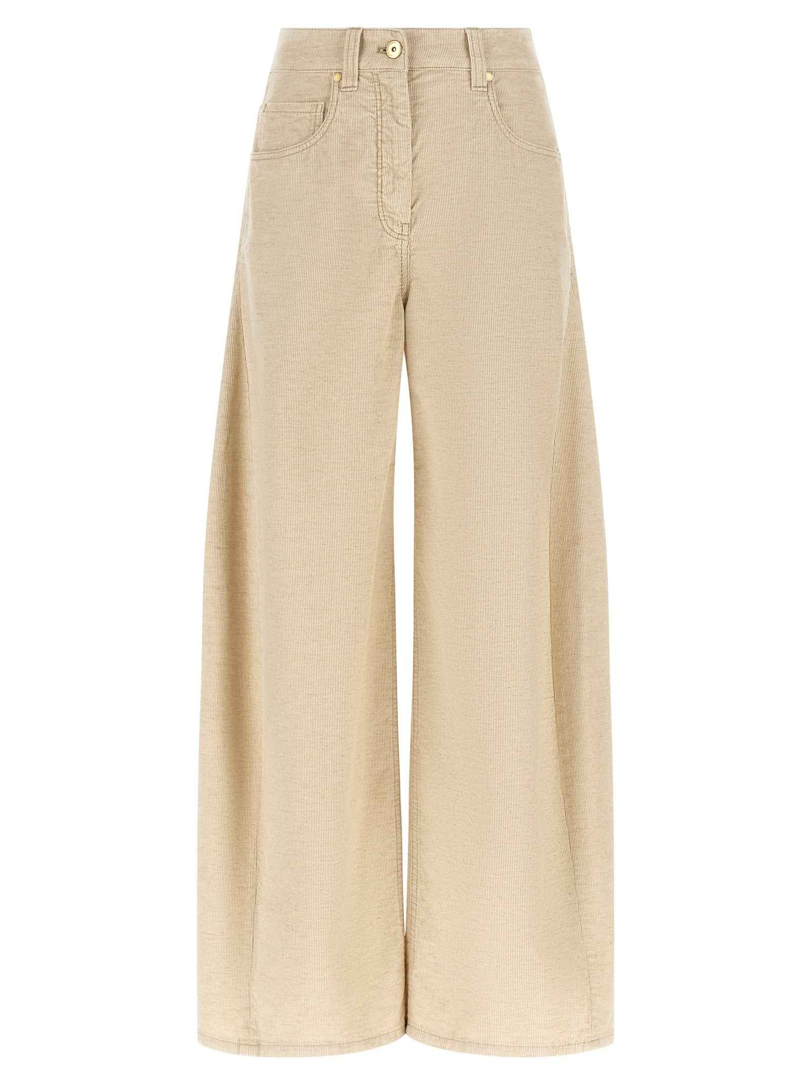 Brunello Cucinelli Beige Cotton Casual Pants