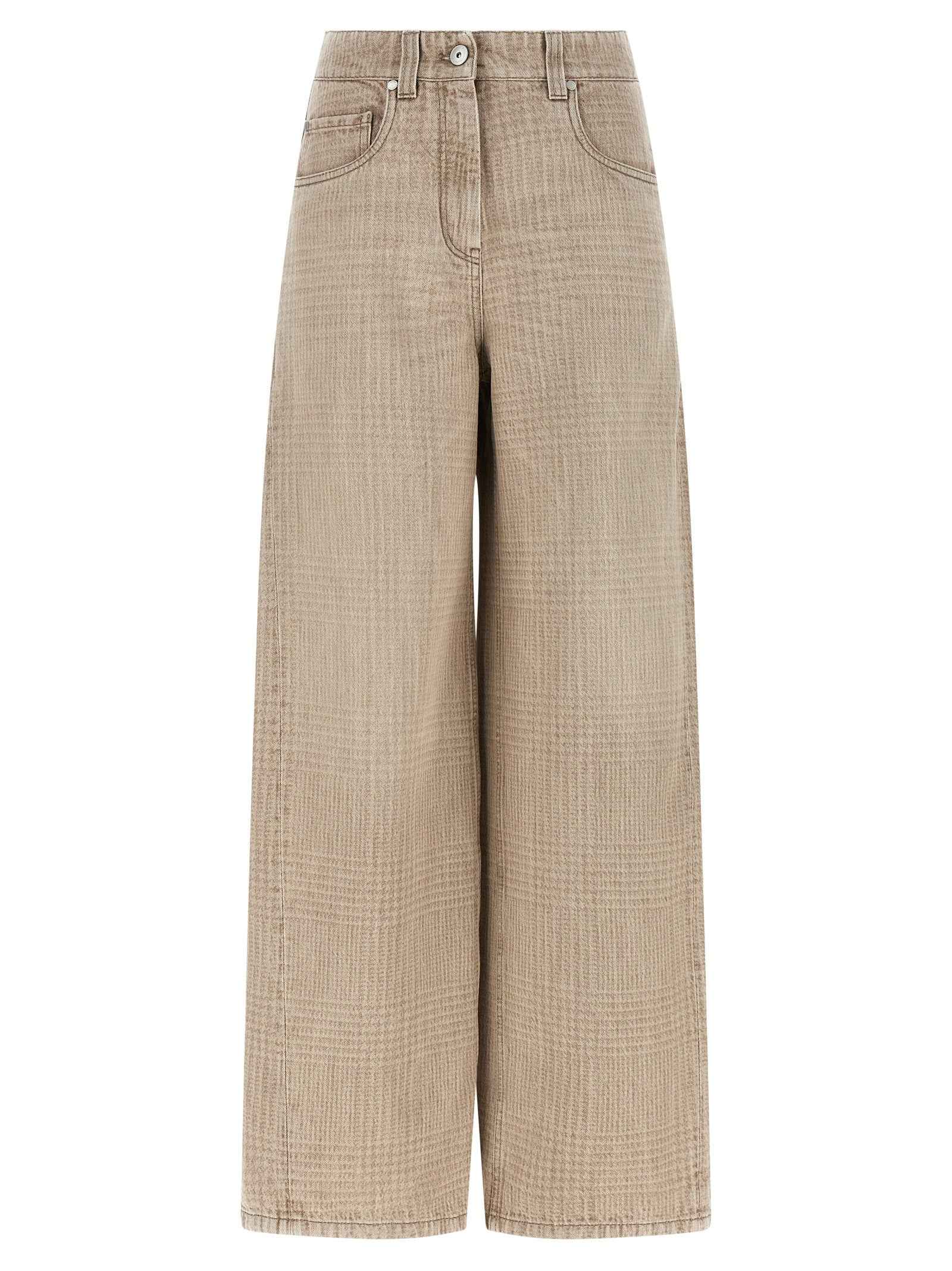 Brunello Cucinelli Beige Cotton Jeans Denim