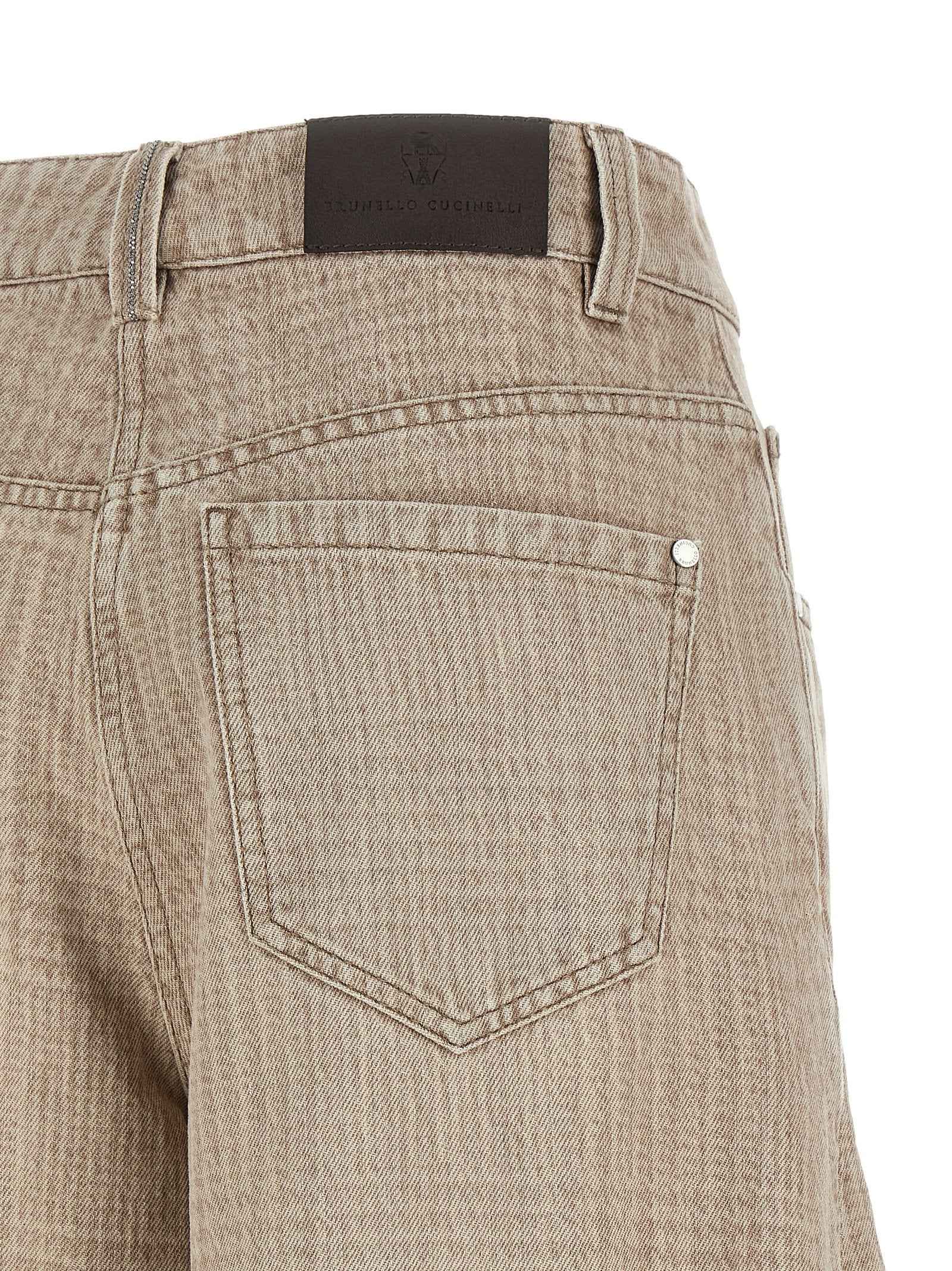 Brunello Cucinelli Beige Cotton Jeans Denim