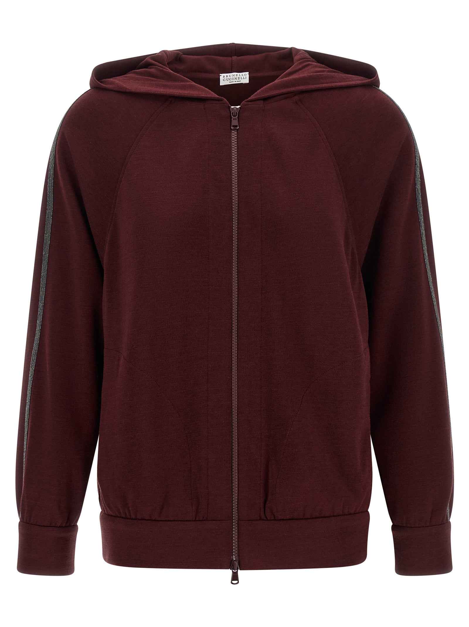 Brunello Cucinelli Bordeaux Cotton Sweatshirt