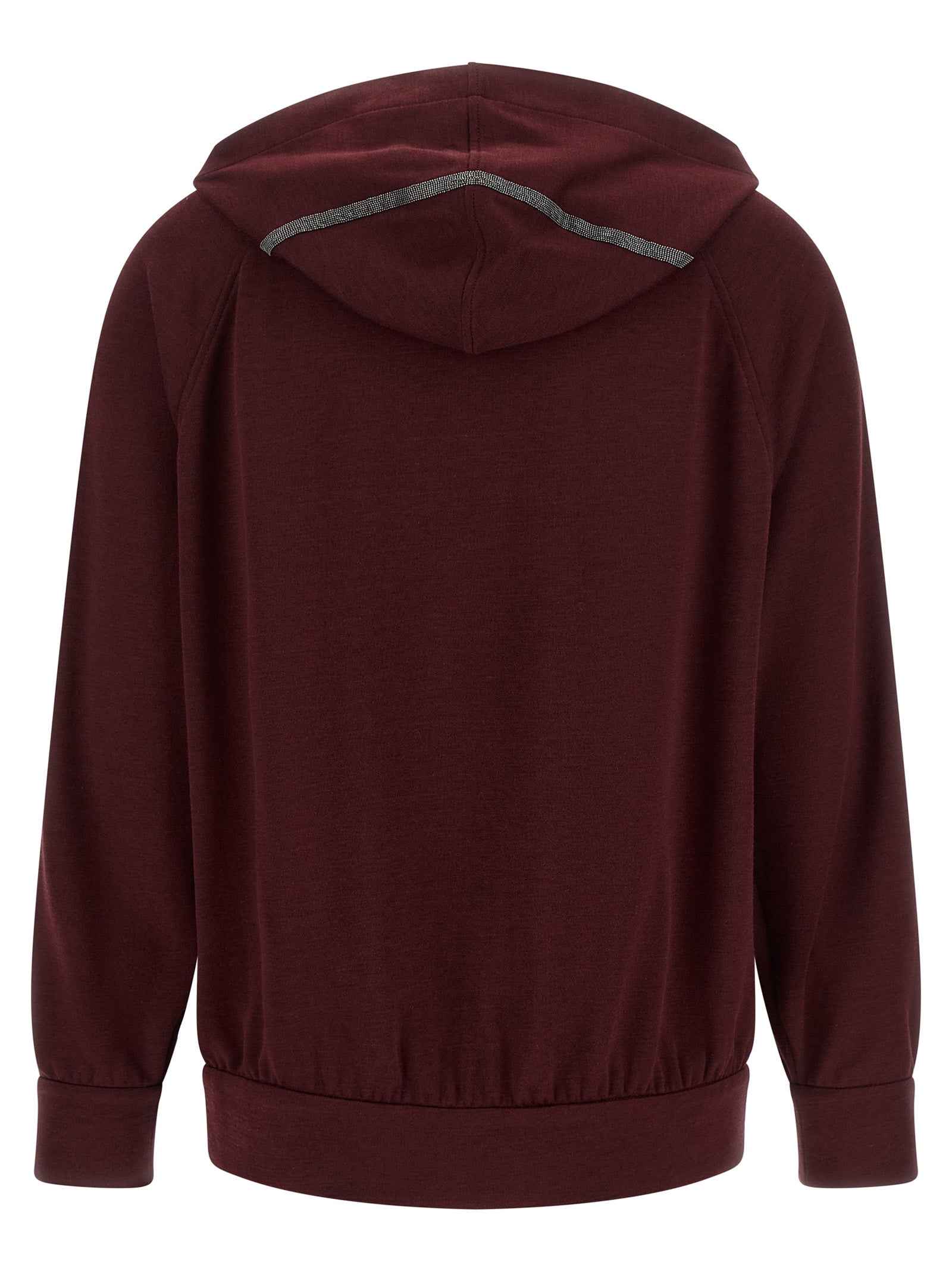 Brunello Cucinelli Bordeaux Cotton Sweatshirt