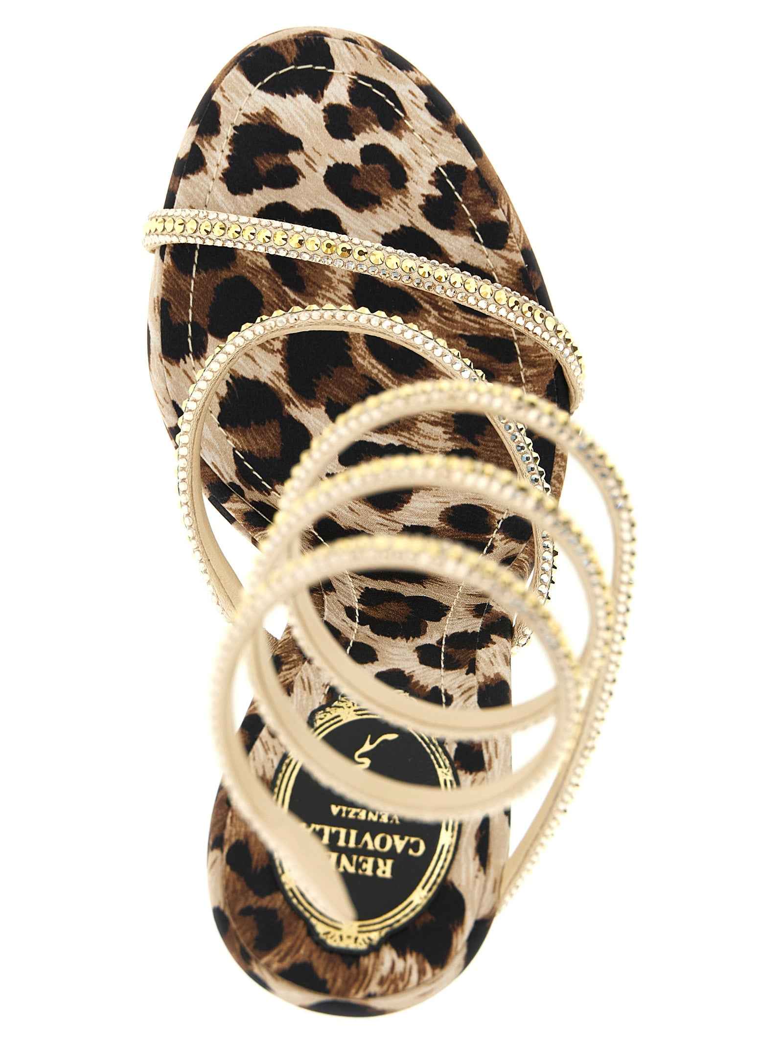 RENE CAOVILLA Multicolor Viscose Stiletto Heel Sandals