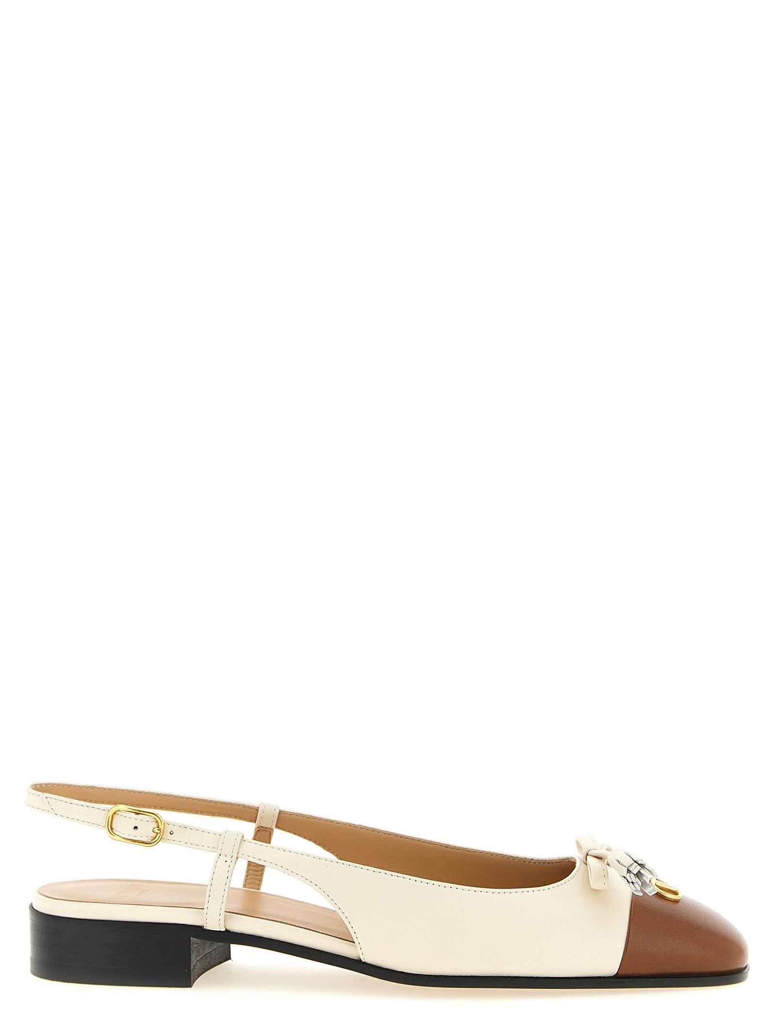 Valentino Garavani Black Leather Ballet Flats