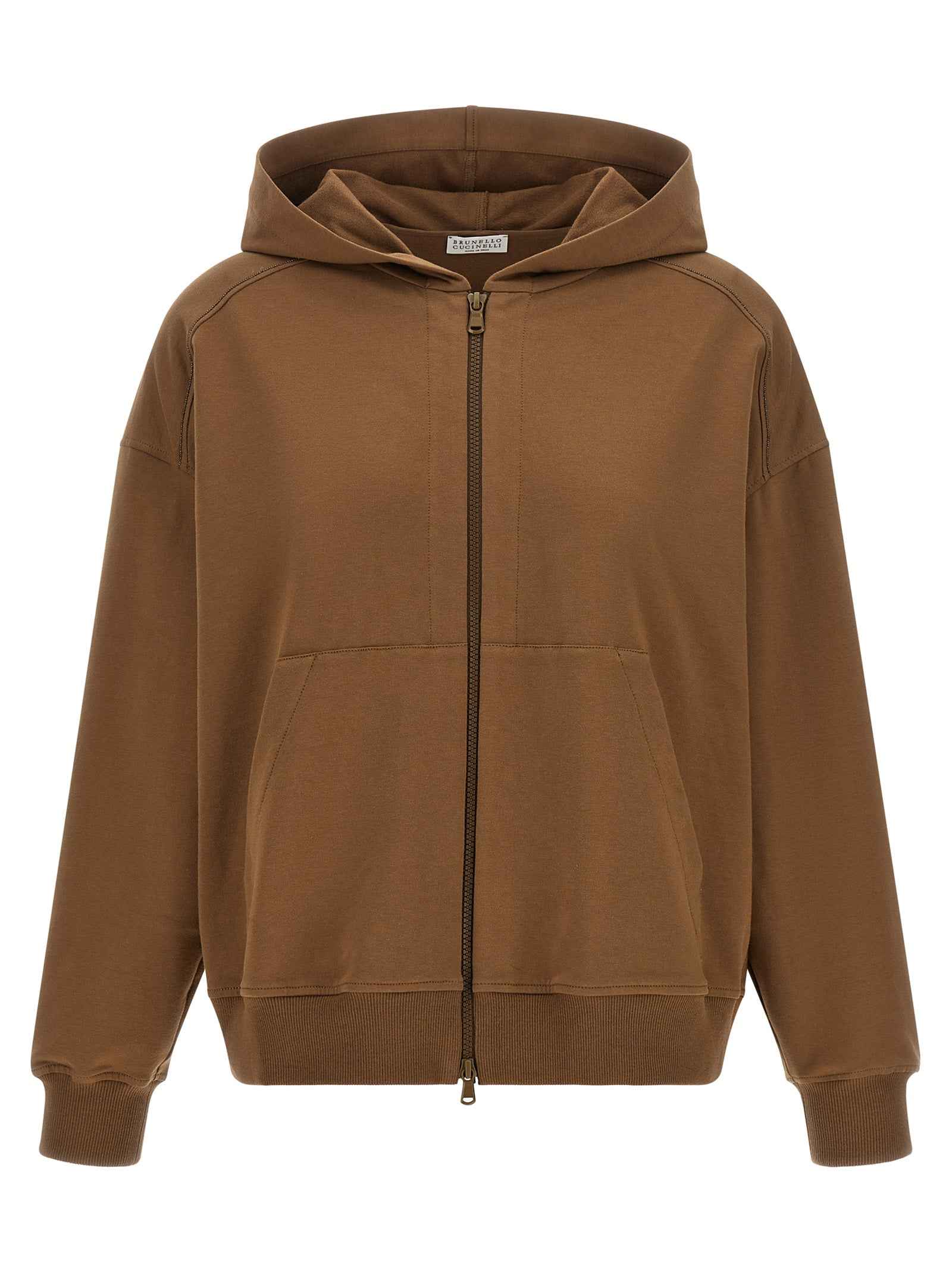 Brunello Cucinelli Brown Cotton Hoodie