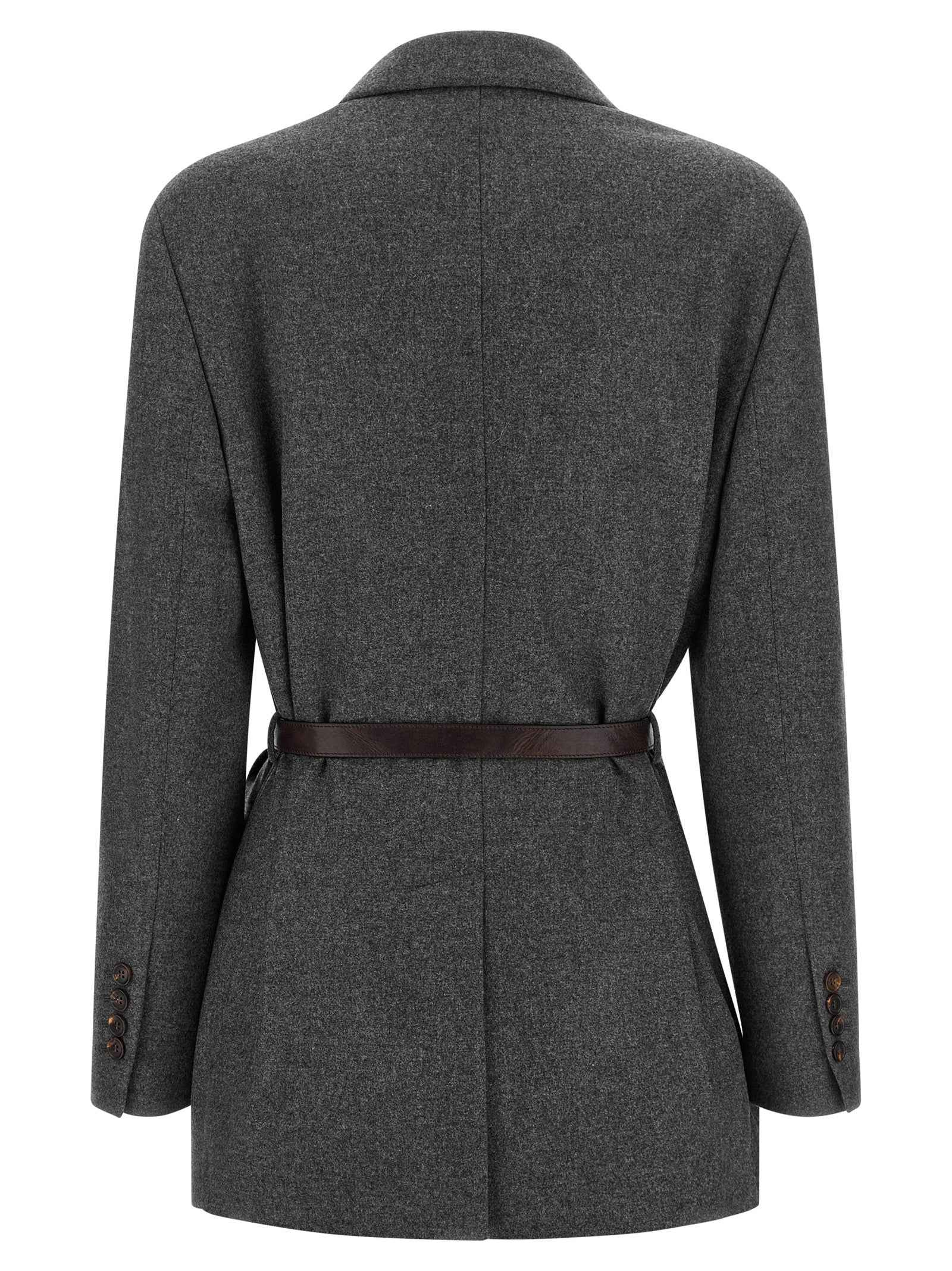 Brunello Cucinelli Gray Virgin Wool Blazer