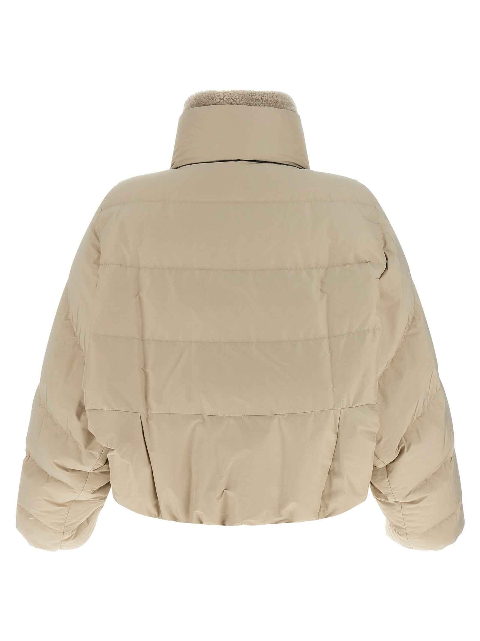 Brunello Cucinelli Beige Cotton Full-Length Jacket