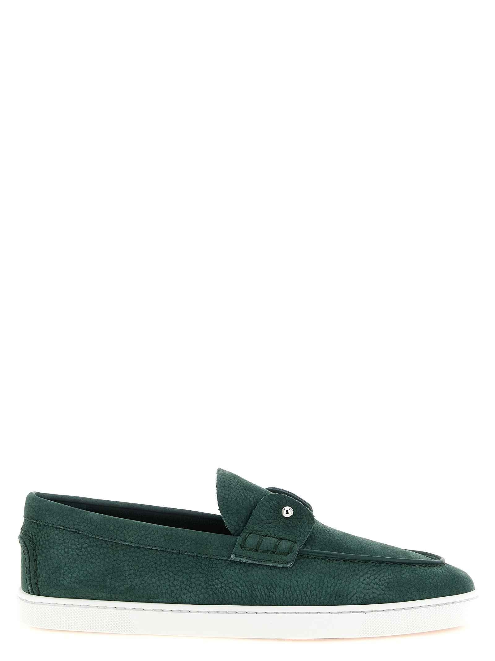 Christian Louboutin Bicolor Calfskin Slip-On Loafers