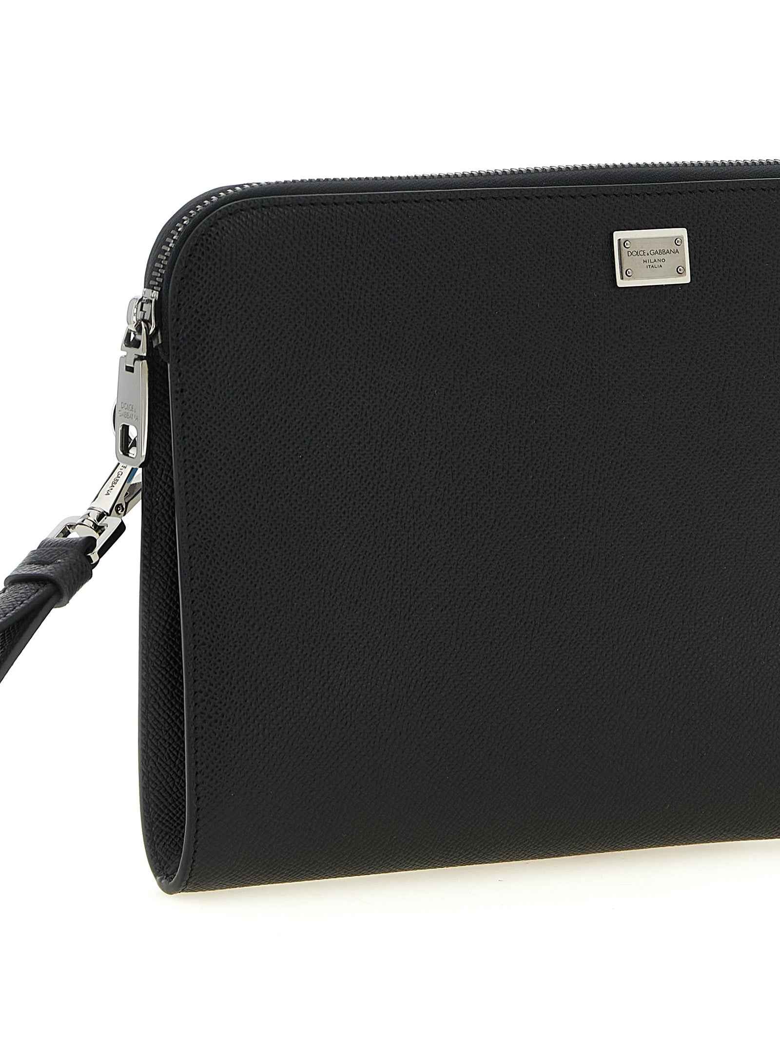 Dolce & Gabbana Black Calfskin Clutch Bag