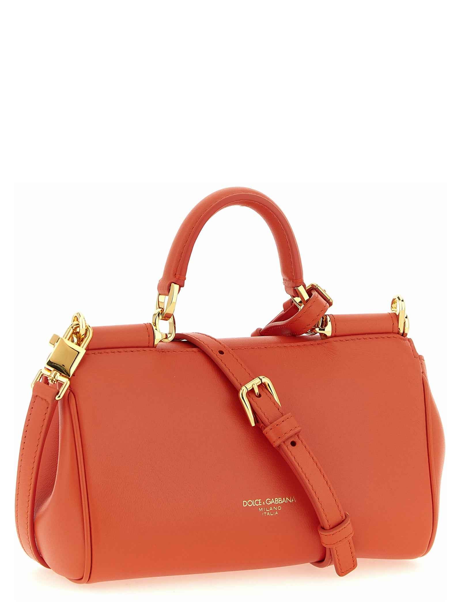 Dolce & Gabbana Orange Calfskin Handbag