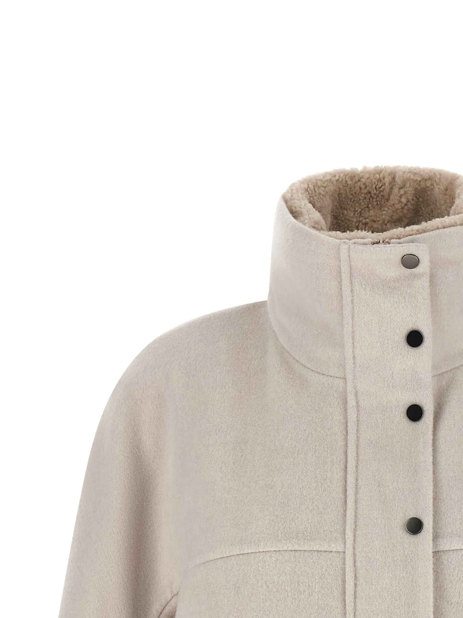 Brunello Cucinelli Gray Virgin Wool Coat