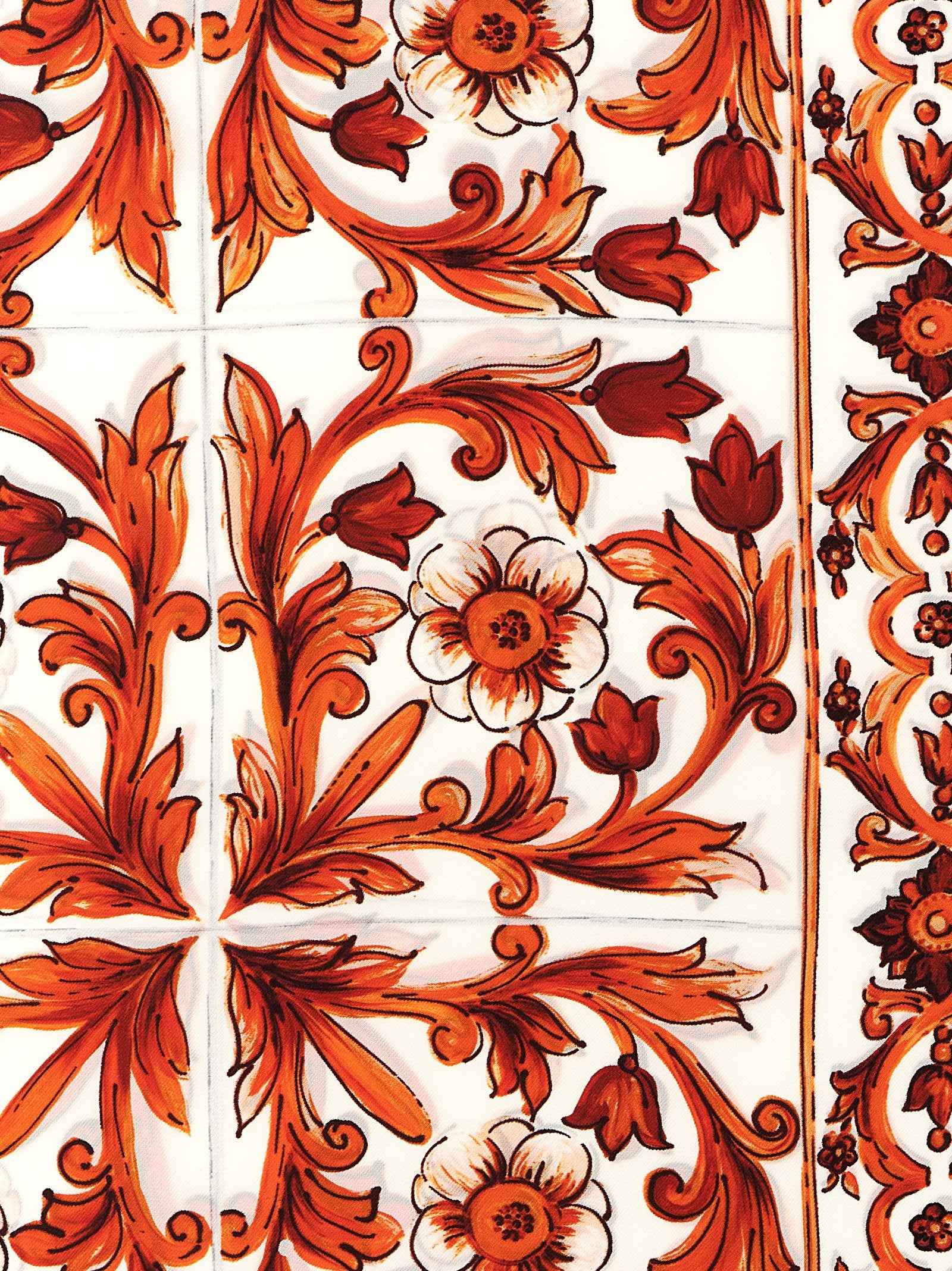 Dolce & Gabbana Orange Silk Foulard