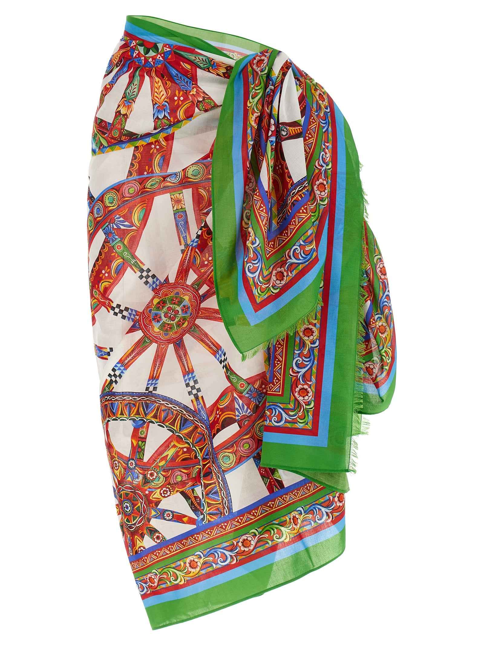 Dolce & Gabbana Multicolor Cotton Long Skirt