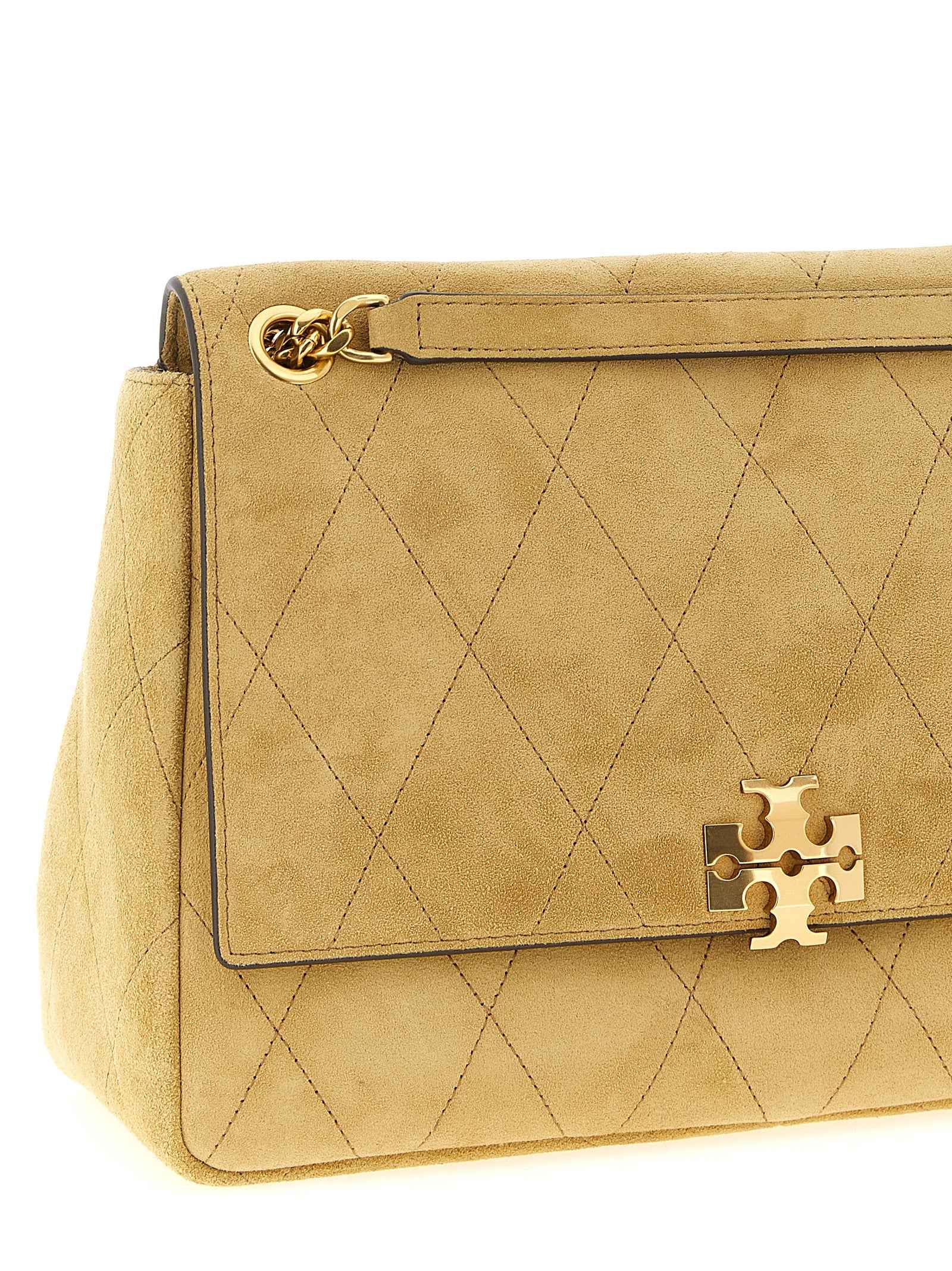 Tory Burch Beige Calfskin Shoulder Bag