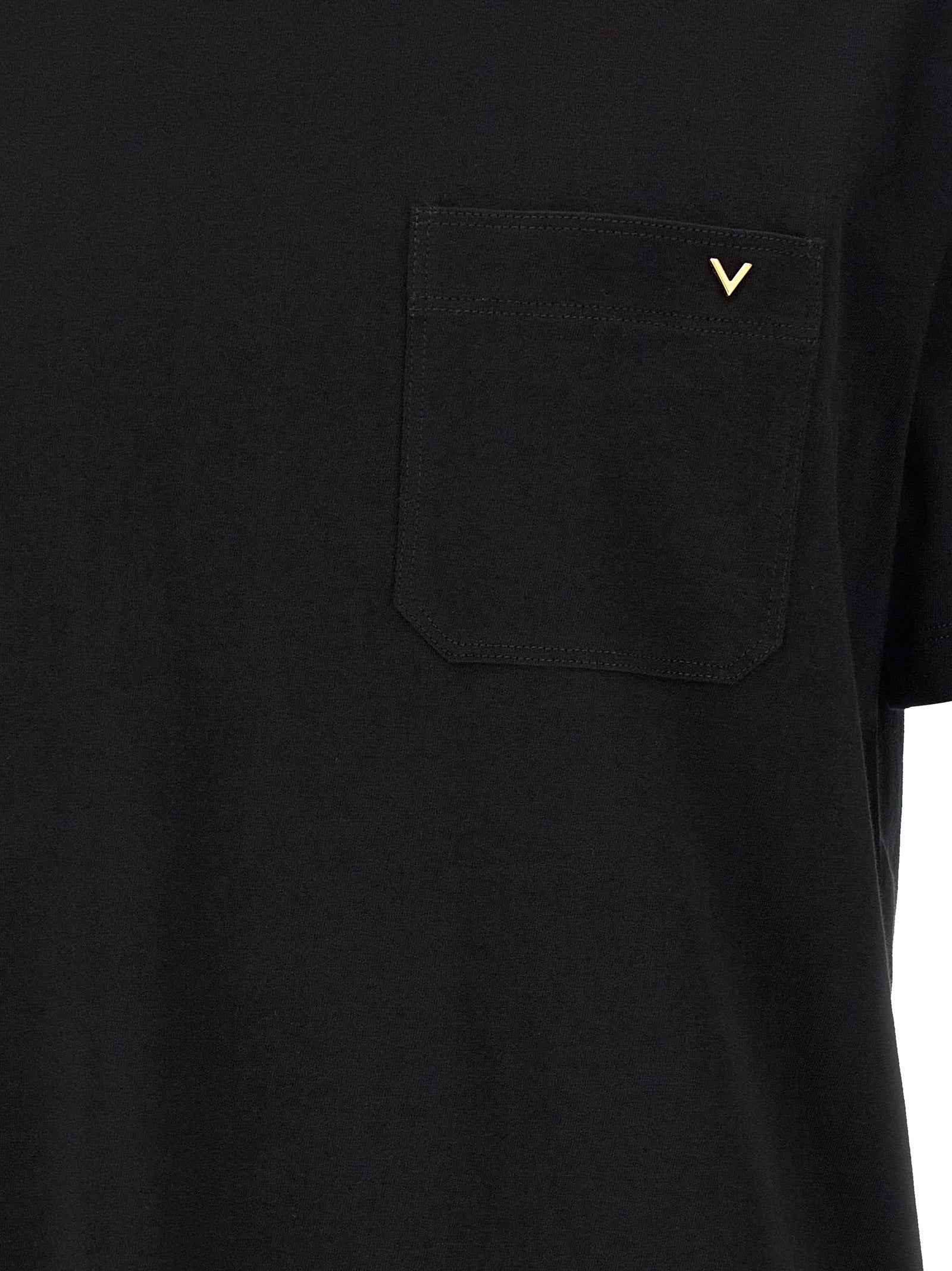 Valentino Garavani Black Cotton T-Shirt