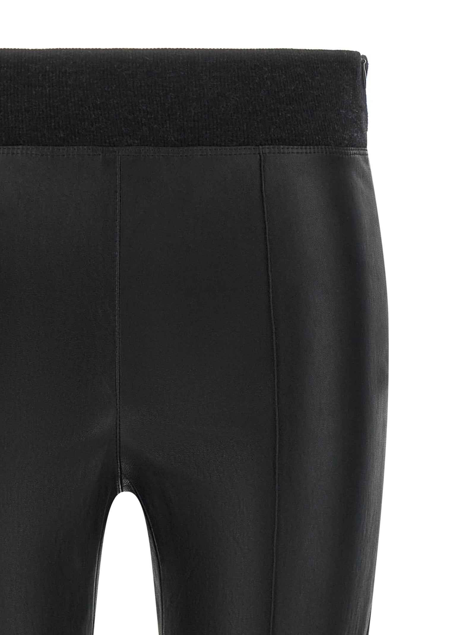 Brunello Cucinelli Black Lamb Leather Leggings